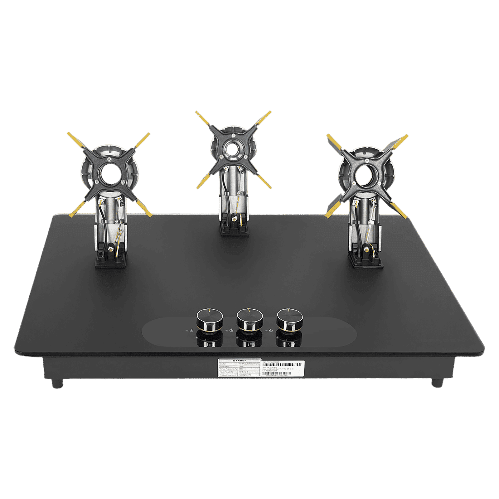 FABER Magiclift HT753 BR CI AI Toughened Glass Top 3 Burner Automatic Hob (Lift and Lock Feature, Black)_7