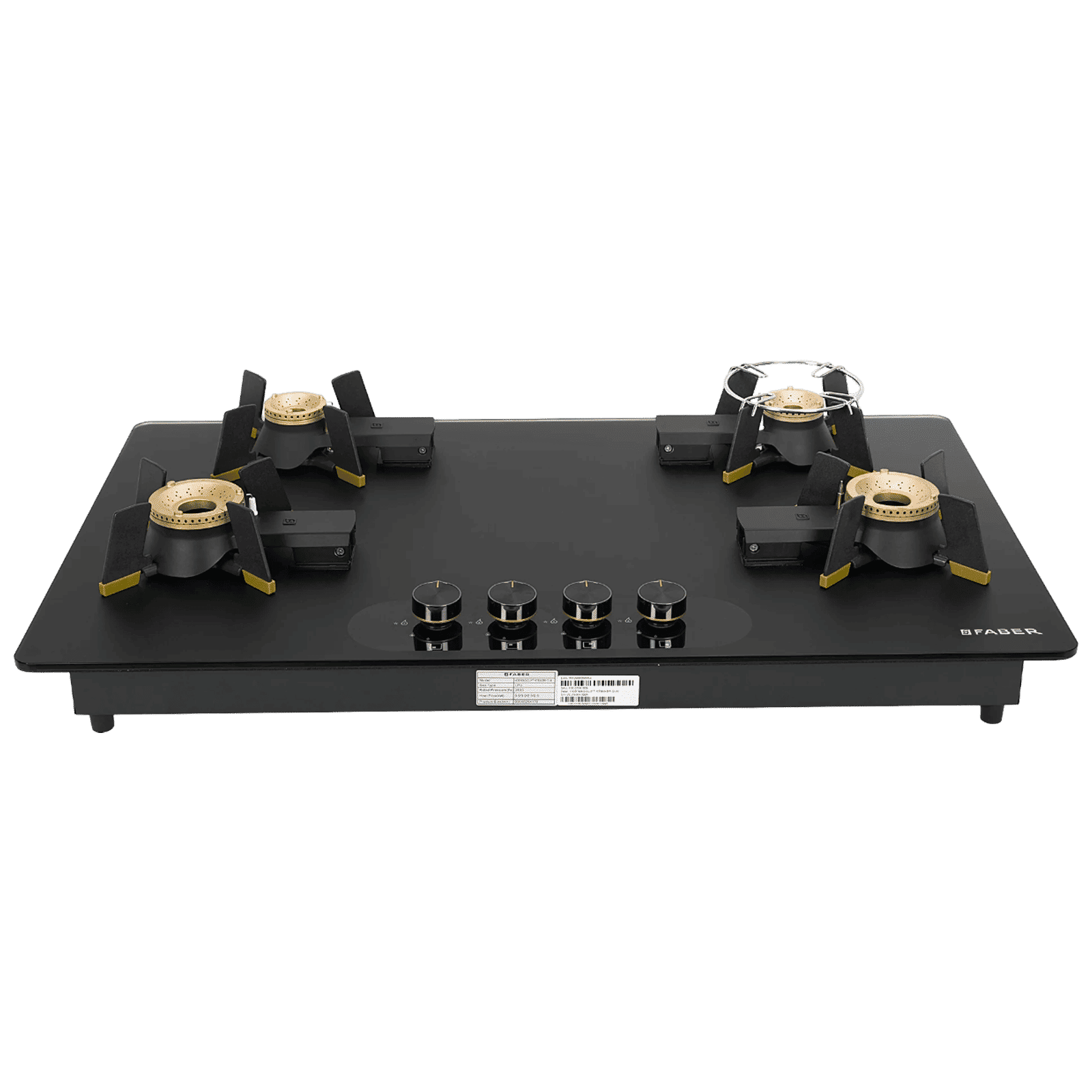 FABER Magiclift HT904 BR CI AI Toughened Glass Top 4 Burner Automatic Hob (Lift and Lock Feature, Black) FABER Magiclift HT904 BR CI AI Toughened Glass Top 4 Burner Automatic Hob (Lift and Lock Feature, Black)_1