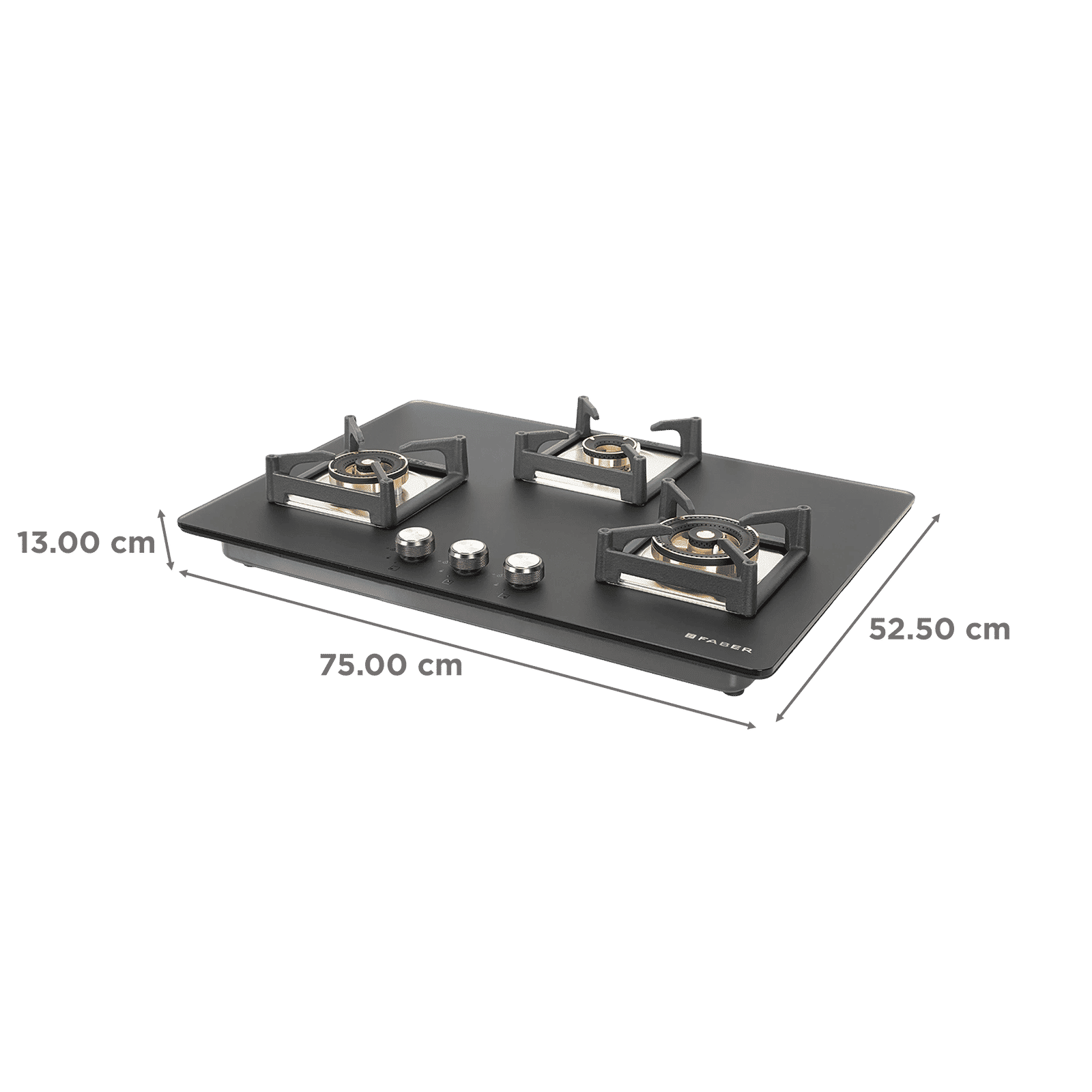 FABER BELLA HT 753 BR AI FFD Glass Top 3 Burner Automatic Hob (Flame Failure Device, Black) FABER BELLA HT 753 BR AI FFD Glass Top 3 Burner Automatic Hob (Flame Failure Device, Black)_2