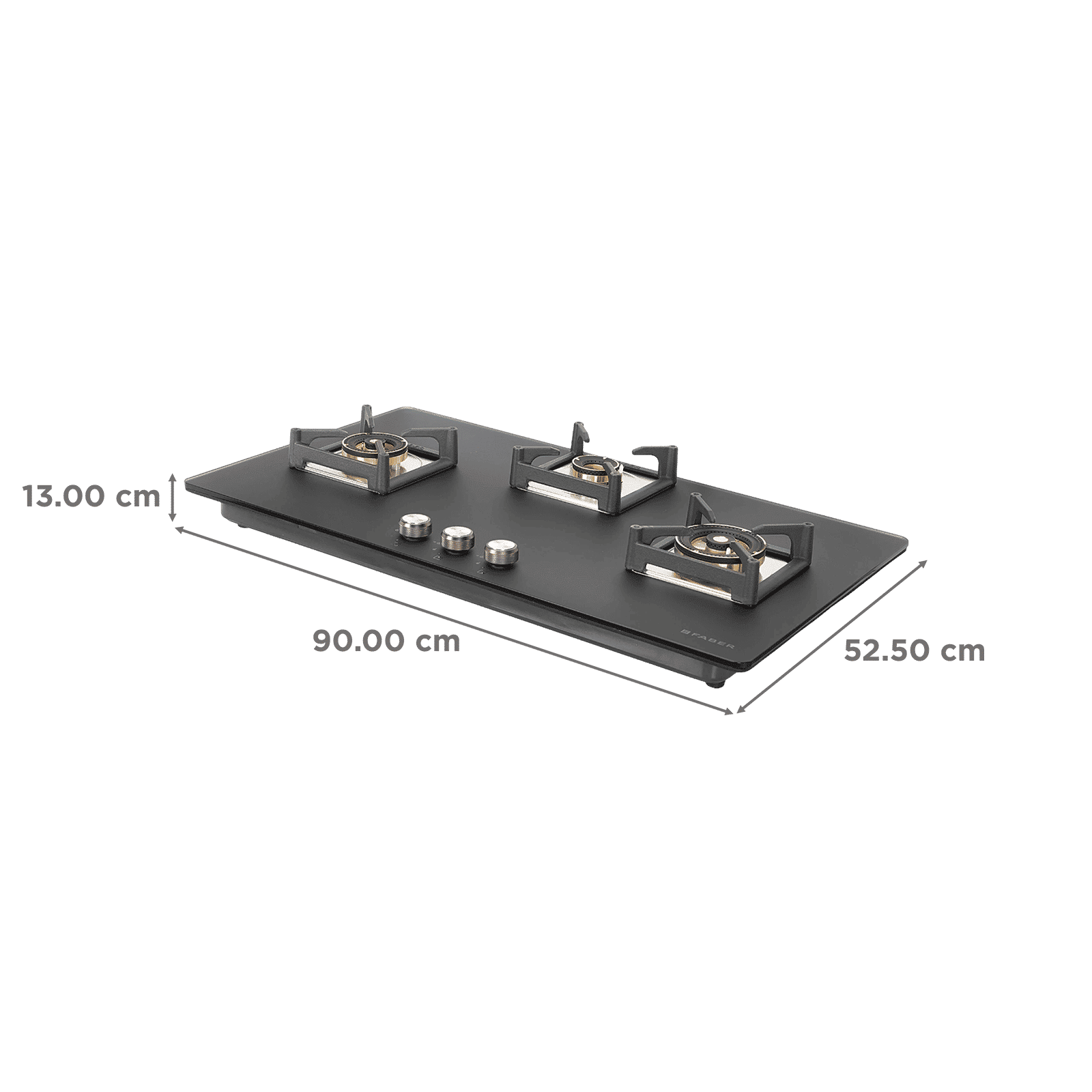 FABER BELLA HT 903 BR AI FFD Glass Top 3 Burner Automatic Hob (Flame Failure Device, Black)_2
