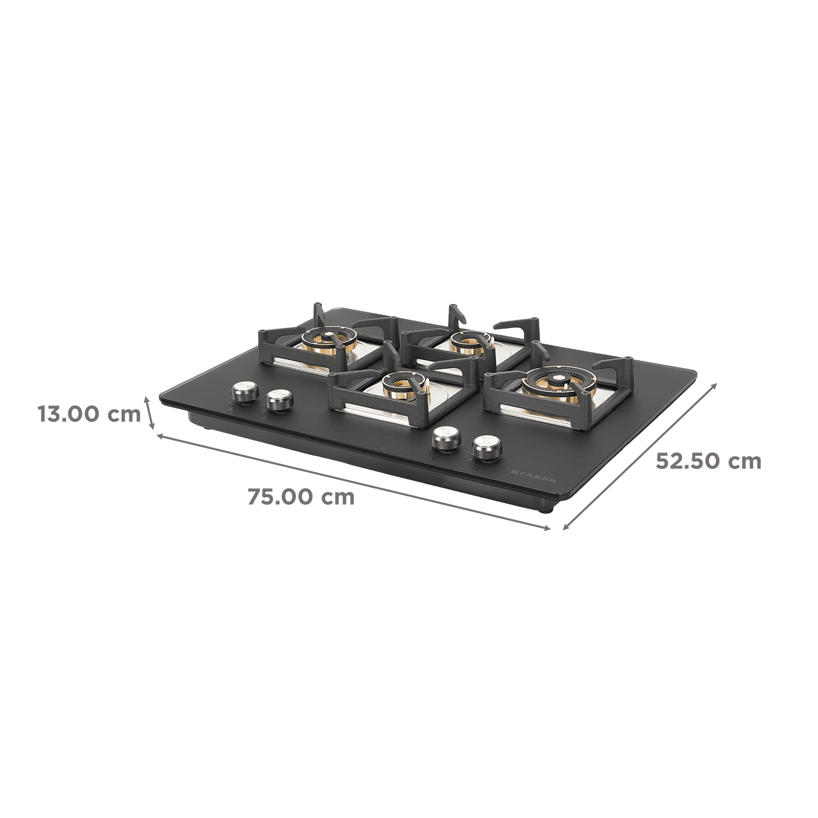 FABER BELLA HT 754 BR AI Glass Top 4 Burner Automatic Hob (Premium Metal Knobs, Black)_2
