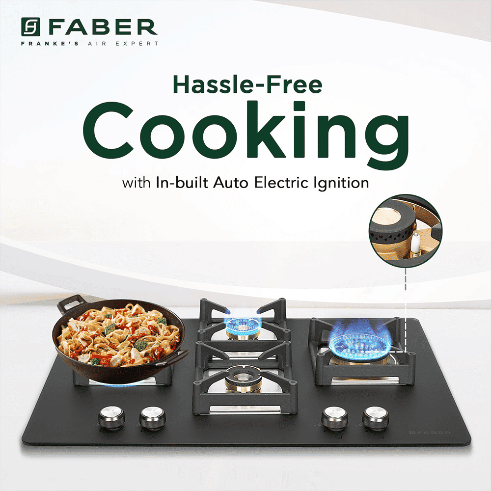 FABER BELLA HT 754 BR AI Glass Top 4 Burner Automatic Hob (Premium Metal Knobs, Black)_7
