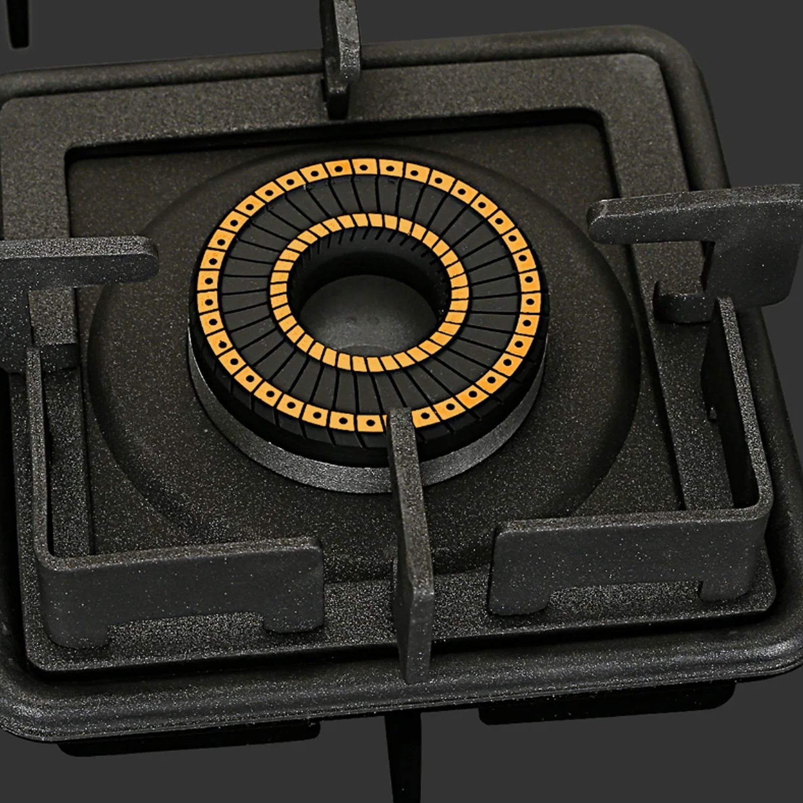 FABER PRINCE PLUS 4BB BK Glass Top 4 Burner Manual Hob (Diamond Coated Pan Support, Black) FABER PRINCE PLUS 4BB BK Glass Top 4 Burner Manual Hob (Diamond Coated Pan Support, Black)_4