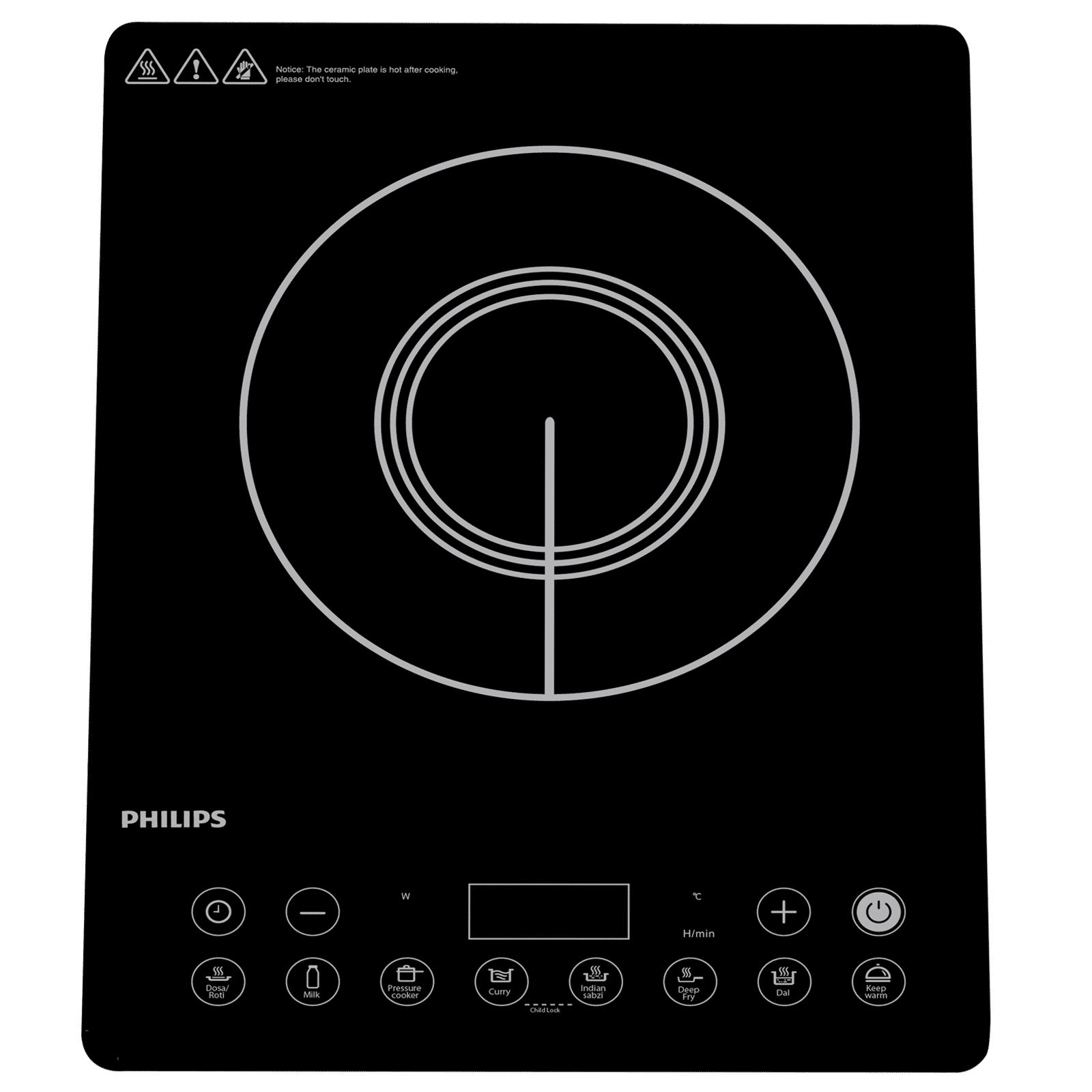 PHILIPS HD4996/00 2100W Induction Cooktop with 8 Preset Menus PHILIPS HD4996/00 2100W Induction Cooktop with 8 Preset Menus_1