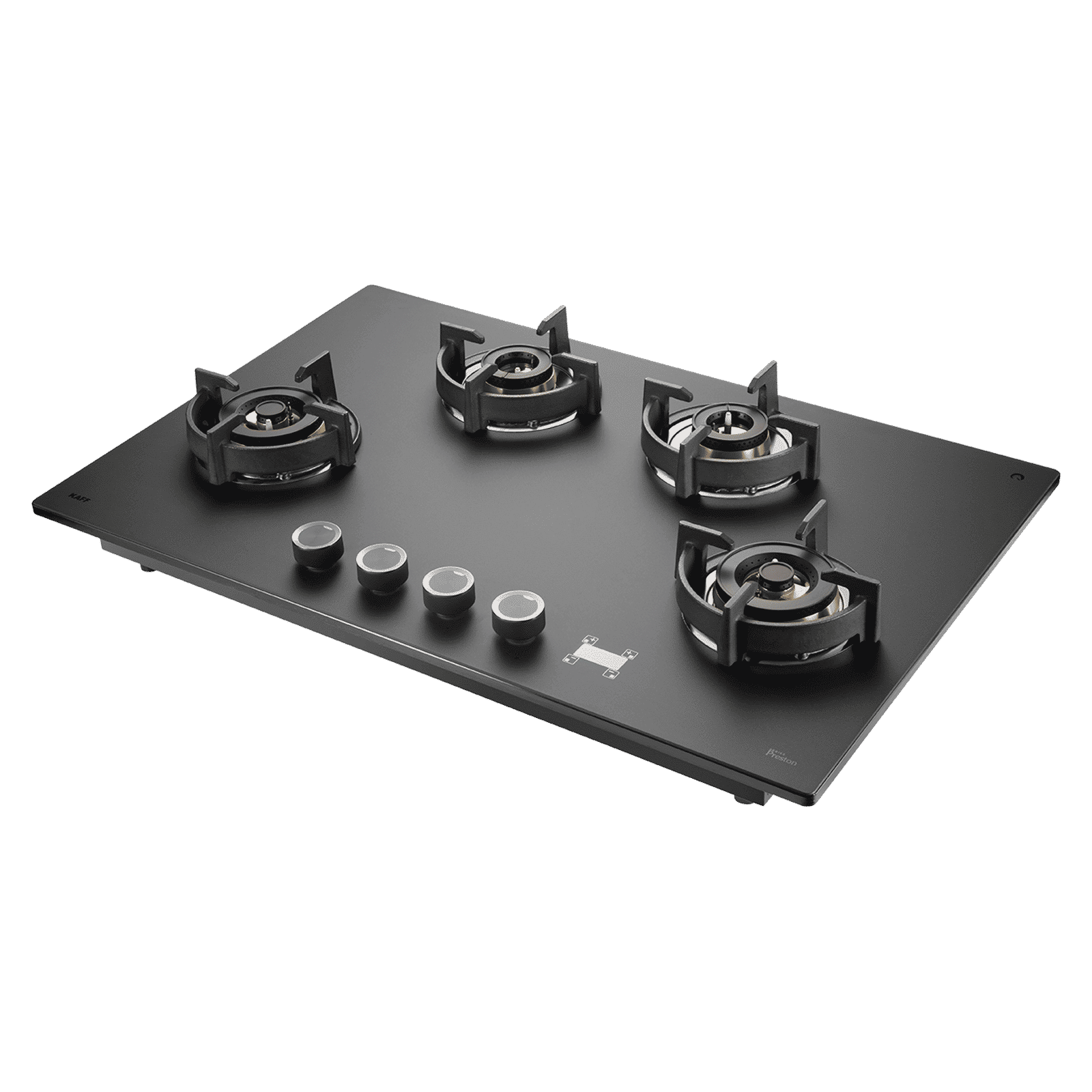 KAFF Preston Tempered Glass Top 4 Burners Automatic Hob (Flame Failure Device, Frosted Matt Black)_3