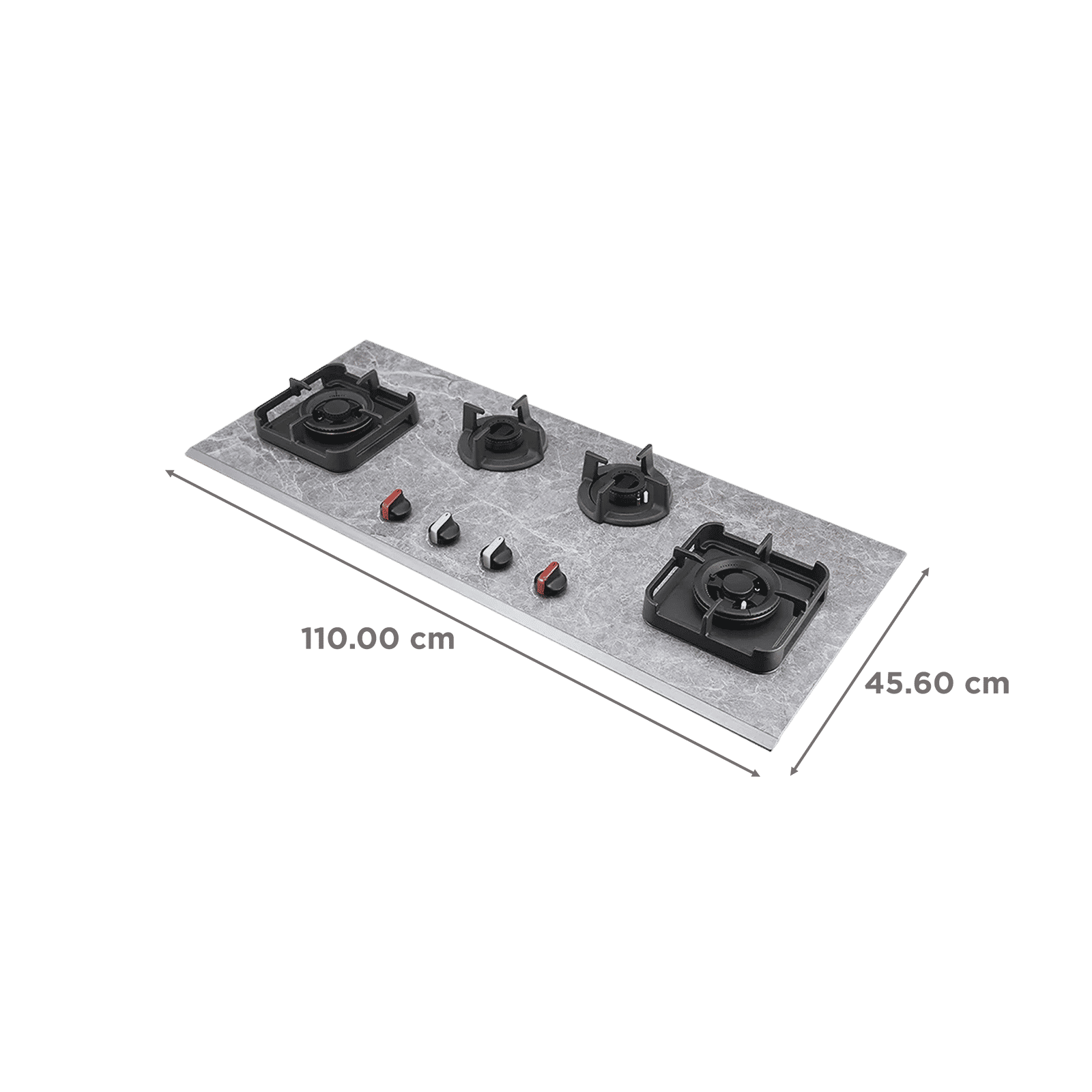 KAFF MARMOR 1104 Glass Top 4 Burner Automatic Hob (Full Flame Failure Device, Rock Glass Black)_2