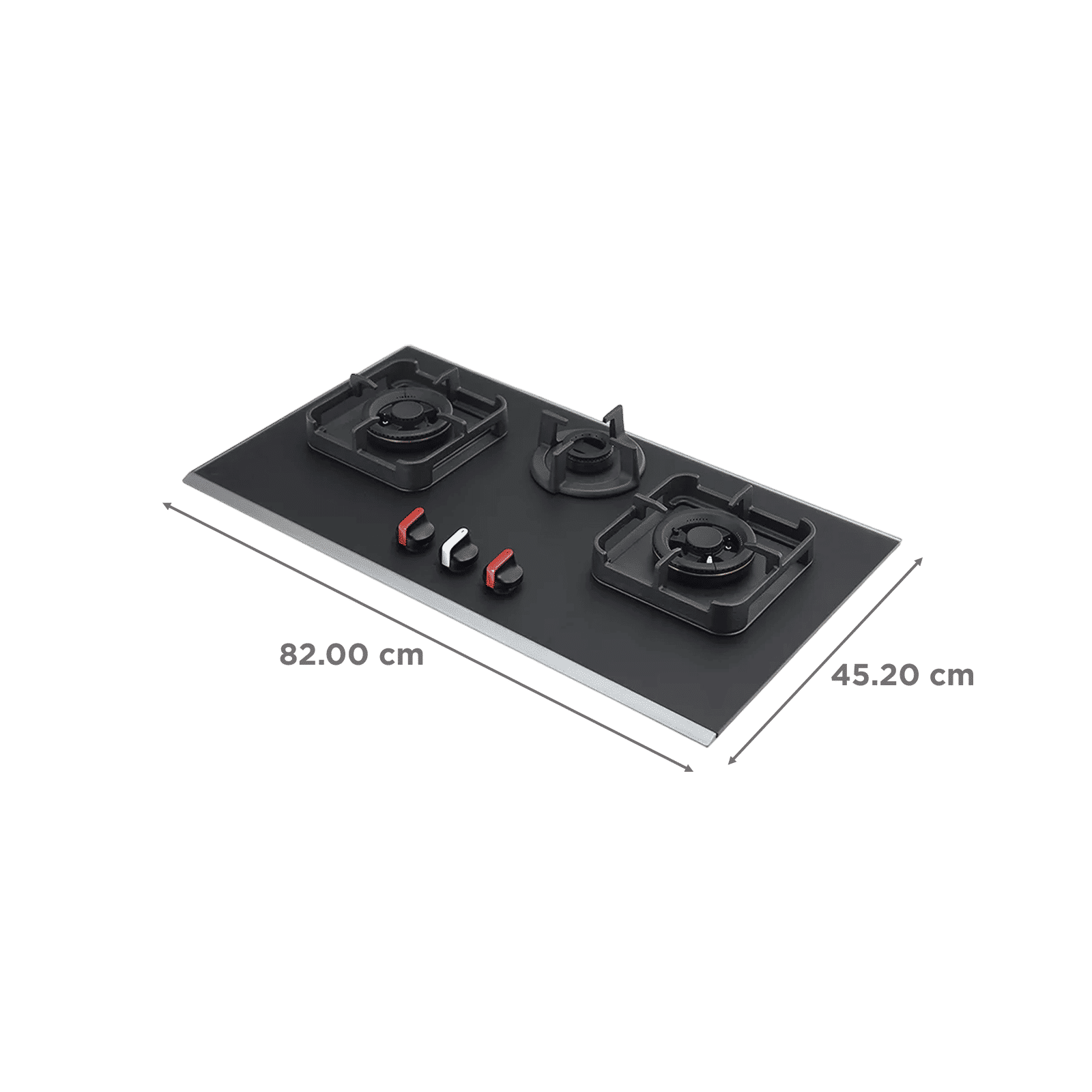 KAFF Crystal Noir 823 Glass Top 3 Burner Automatic Hob (Full Flame Failure Device, Black)_2
