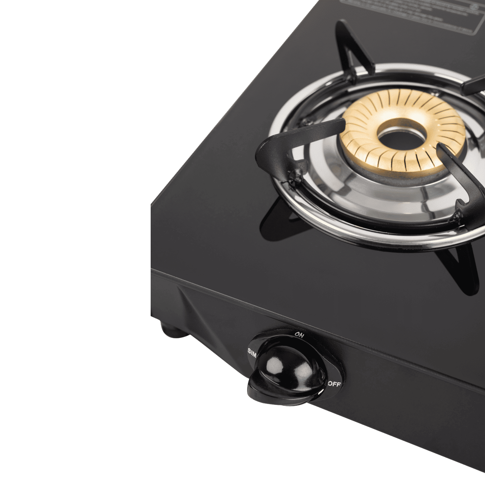 BLOWHOT Pearl Toughened Glass Top 3 Burner Manual Gas Stove (Premium Glass Finish, Black) _5