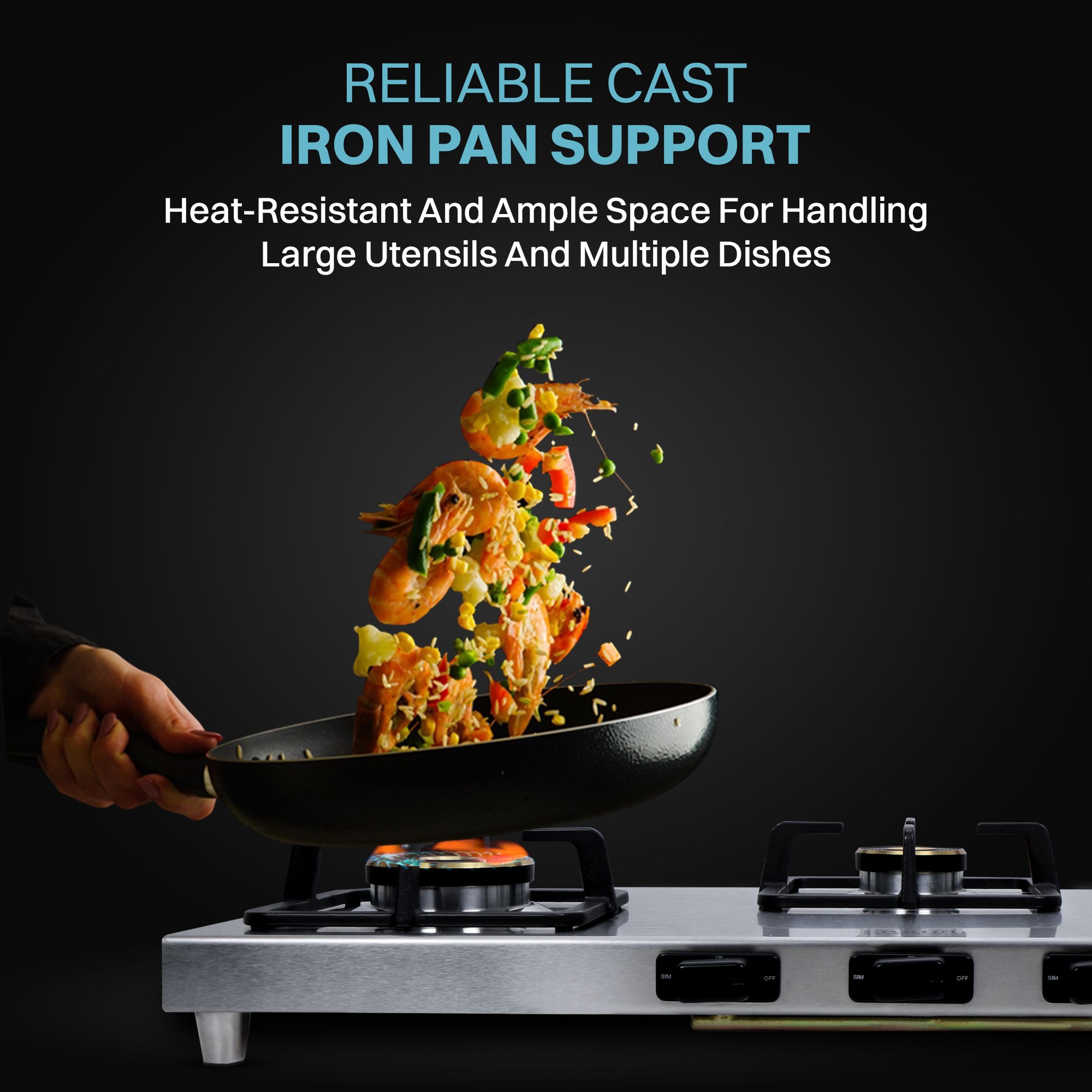 Croma 3 Burner Manual Gas Stove (Strong Anti-Skid Rubber Feet, Steel)_11