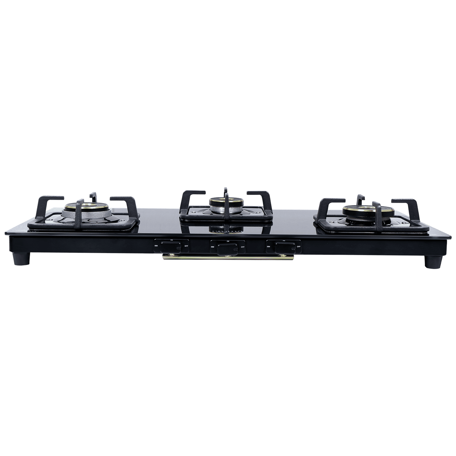 Croma 3 Burner Manual Gas Stove (Premium 3 Burner Glass, Black)_5