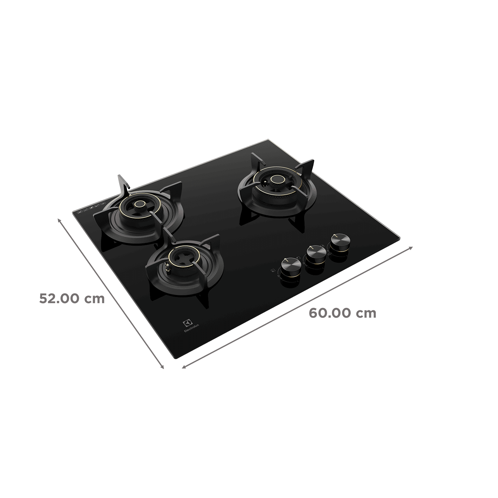 Electrolux UltimateTaste 300 Glass Top 3 Burner Automatic Hob (One Hand Ignition, Black)_2