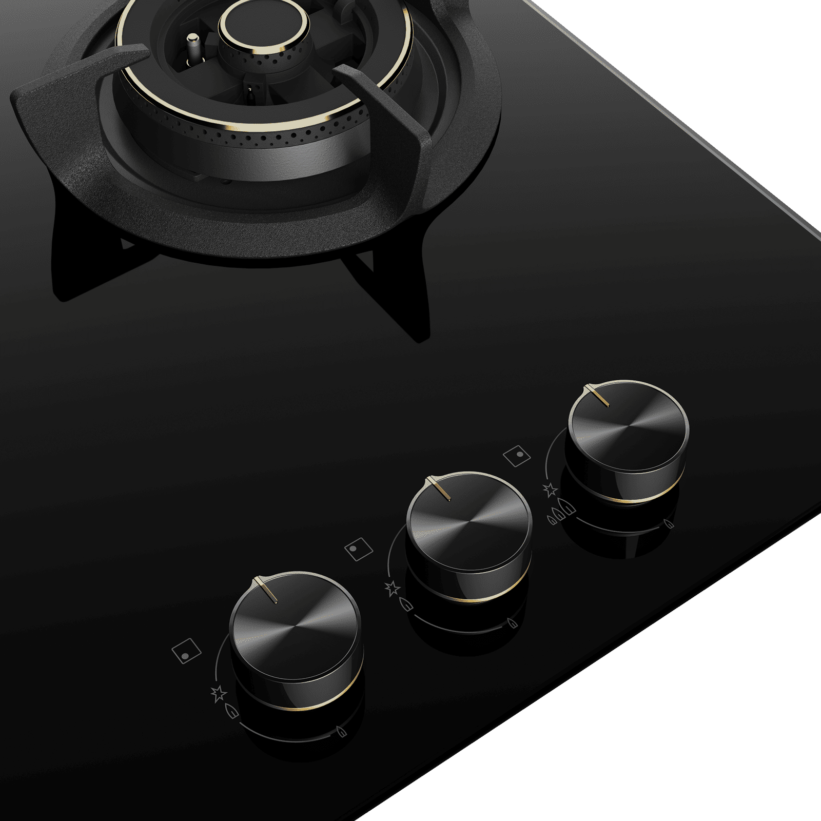 Electrolux UltimateTaste 300 Glass Top 3 Burner Automatic Hob (One Hand Ignition, Black)_5