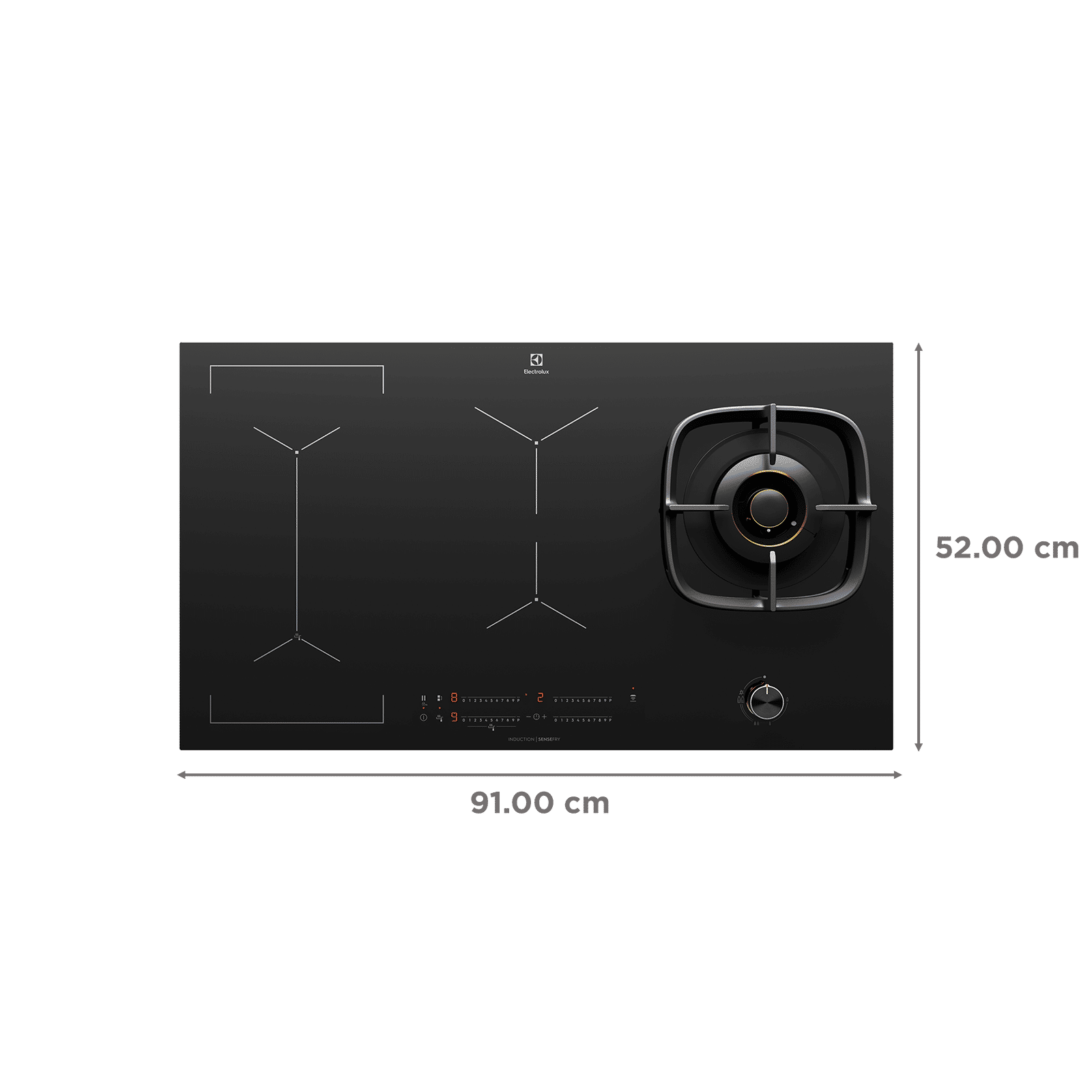 Electrolux UltimateTaste 900 Glass Top 4 Burner Hybrid Induction Hob (Pot Sensor, Black)_2
