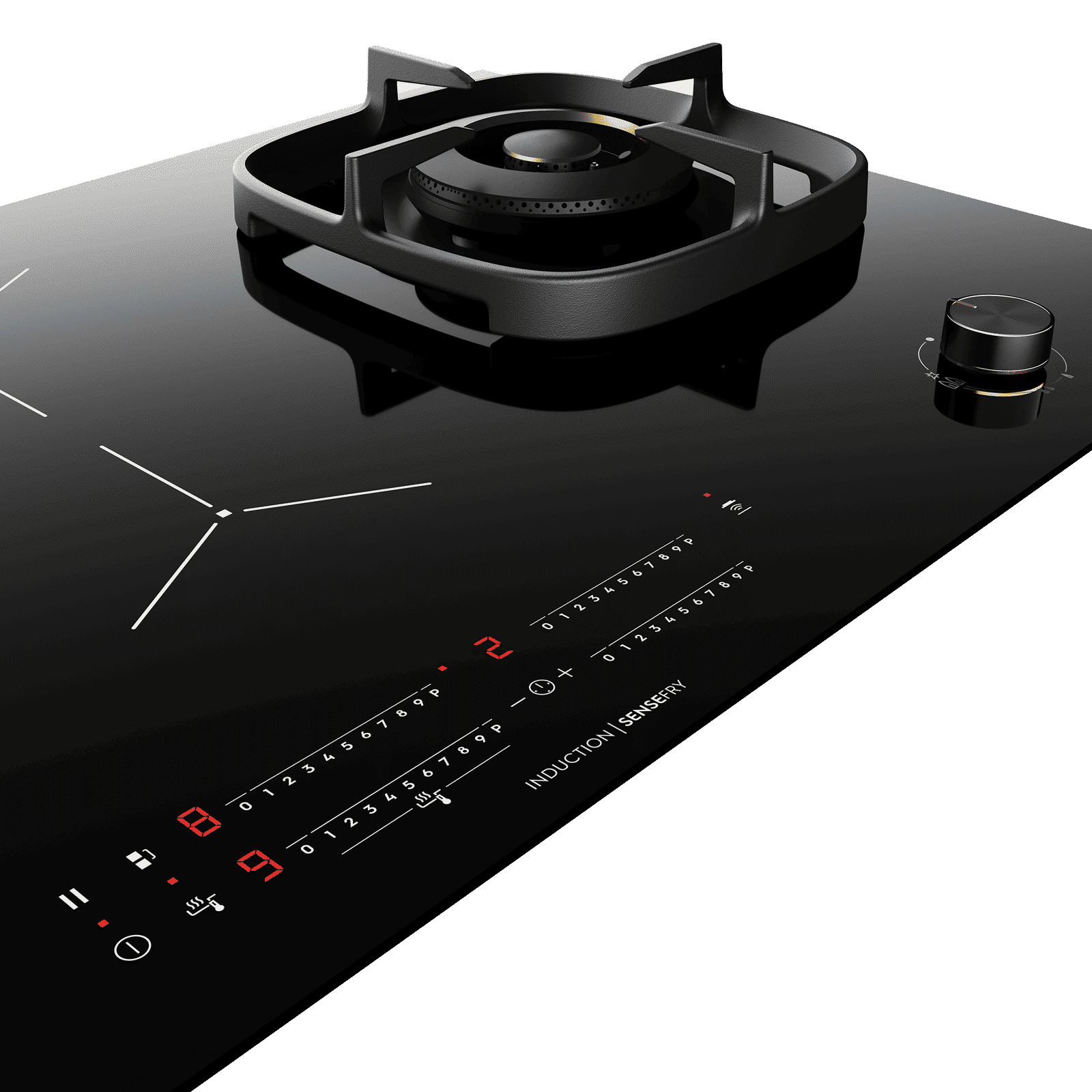 Electrolux UltimateTaste 900 Glass Top 4 Burner Hybrid Induction Hob (Pot Sensor, Black)_4