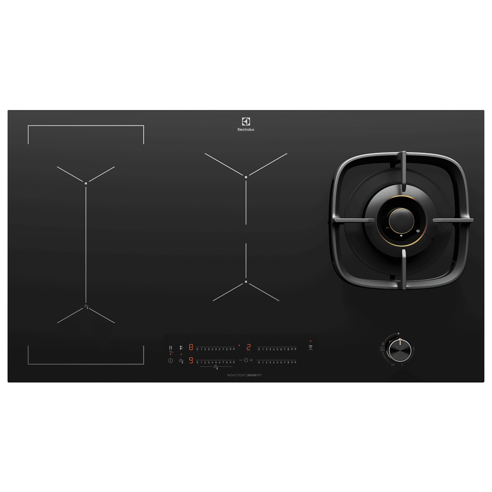 Electrolux UltimateTaste 900 Glass Top 4 Burner Hybrid Induction Hob (Pot Sensor, Black)_1