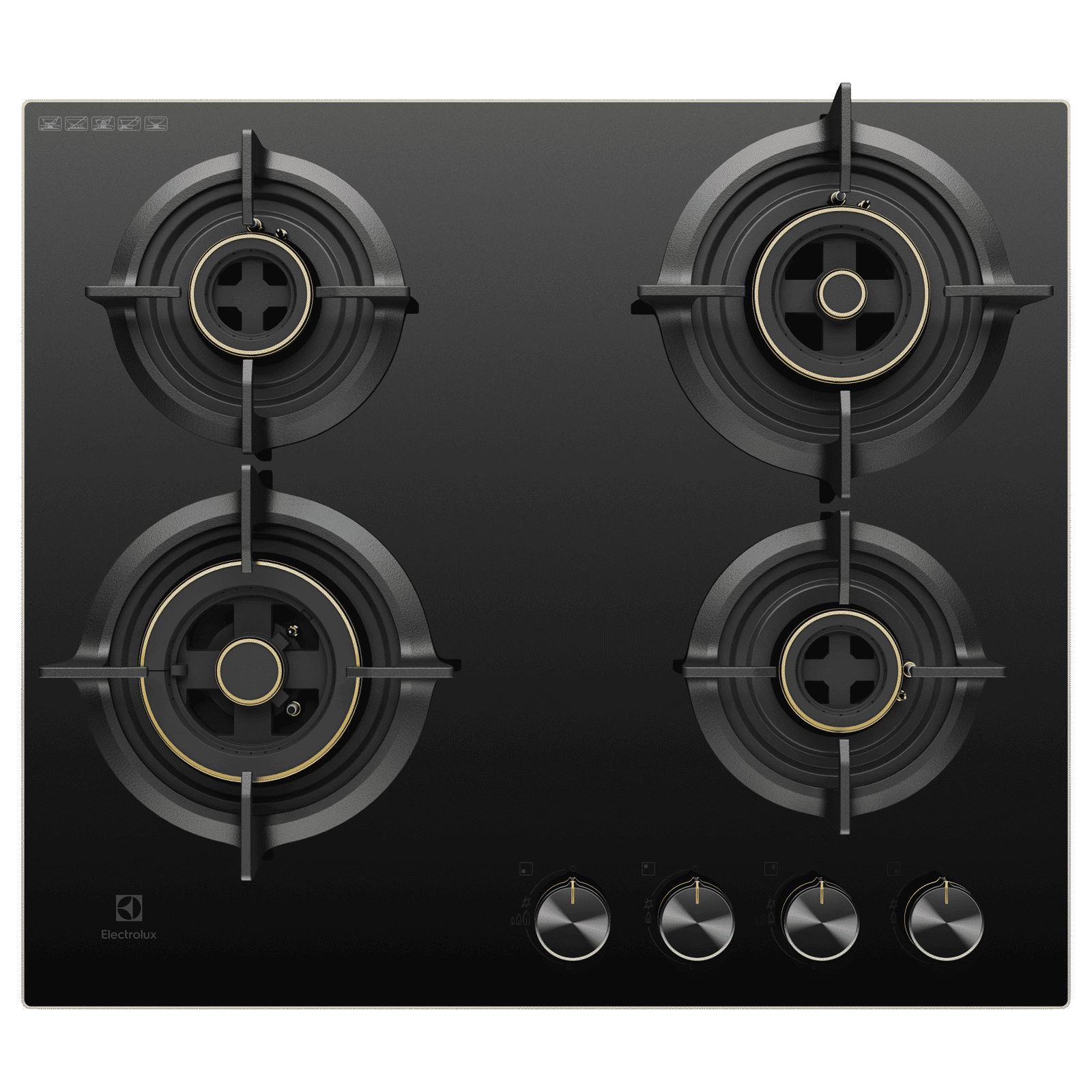 Electrolux UltimateTaste 300 Glass Top 4 Burner Automatic Hob (One Hand Ignition, Black)_1
