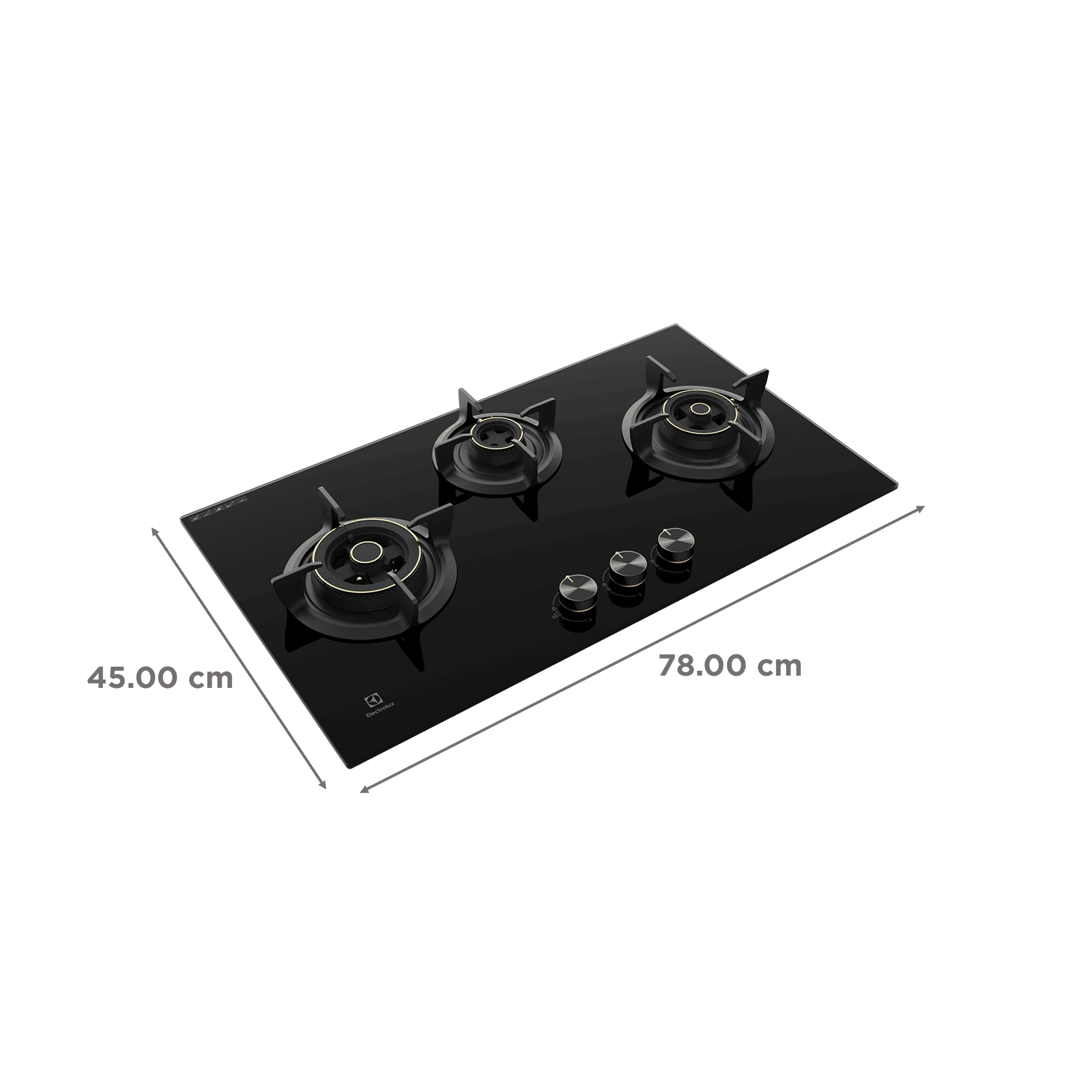 Electrolux UltimateTaste 300 Glass Top 3 Burner Manual Hob (One Hand Ignition, Black)_2