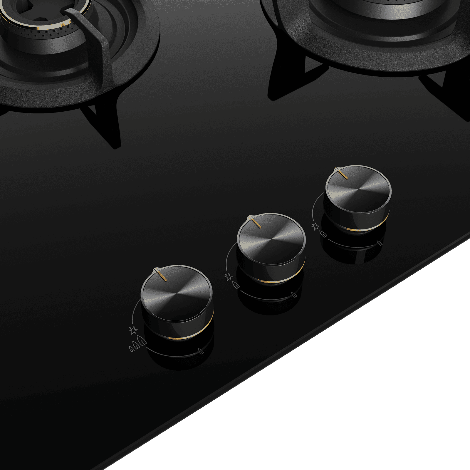 Electrolux UltimateTaste 300 Glass Top 3 Burner Manual Hob (One Hand Ignition, Black)_5