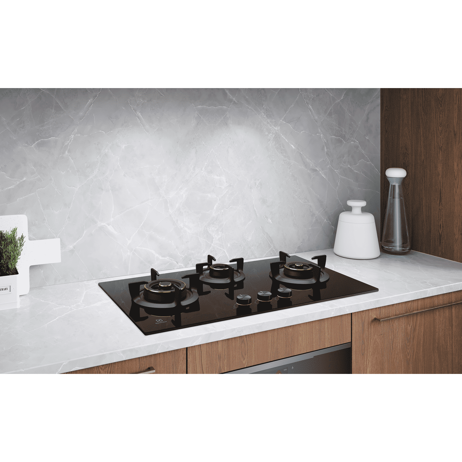 Electrolux UltimateTaste 300 Glass Top 3 Burner Manual Hob (One Hand Ignition, Black)_7