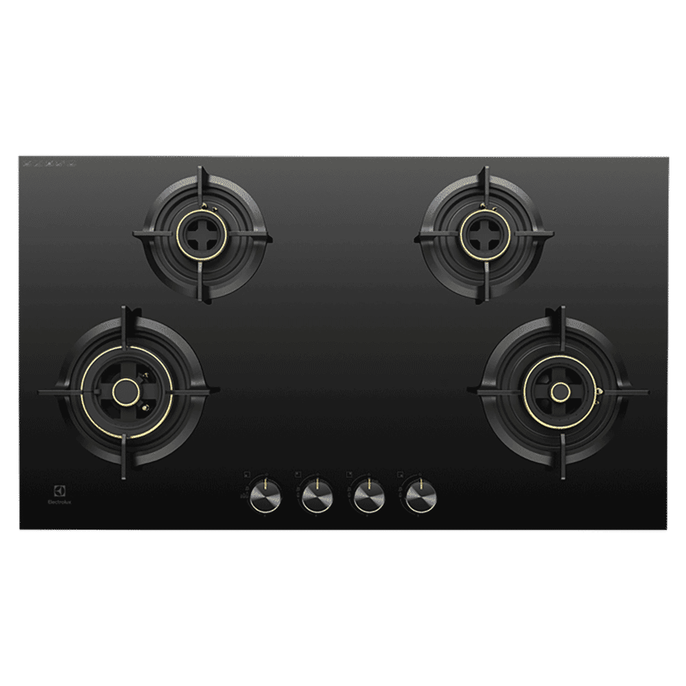 Electrolux UltimateTaste 300 Glass Top 4 Burner Automatic Hob (Cast Iron Pan Supports, Black)_6