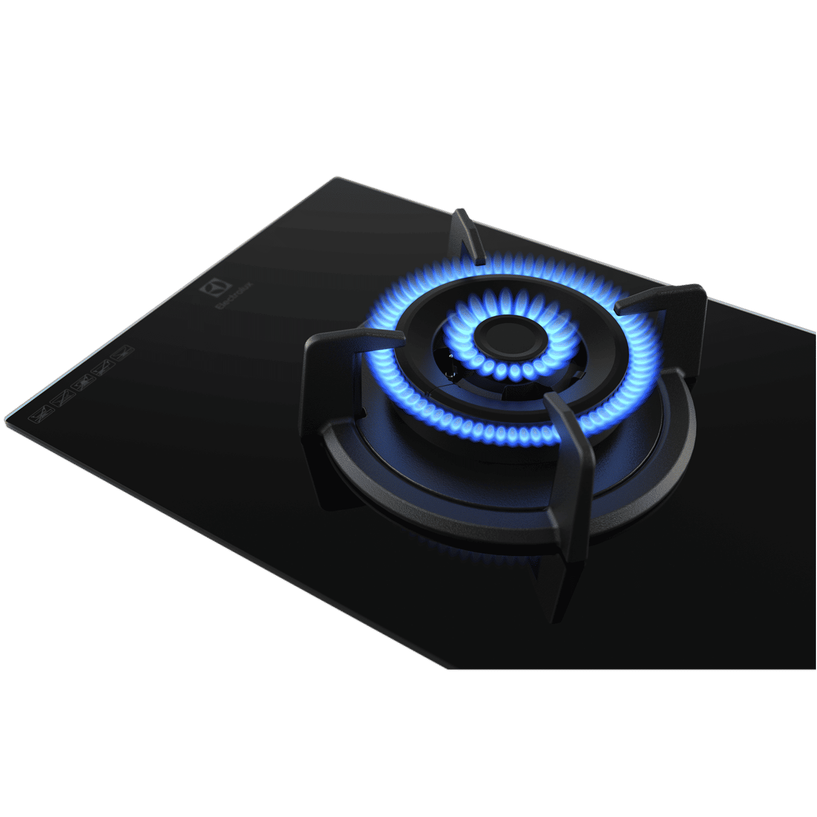Electrolux UltimateTaste 300 Glass Top 1 Burner Automatic Hob (Cast Iron Pan Supports, Black Glass)_4