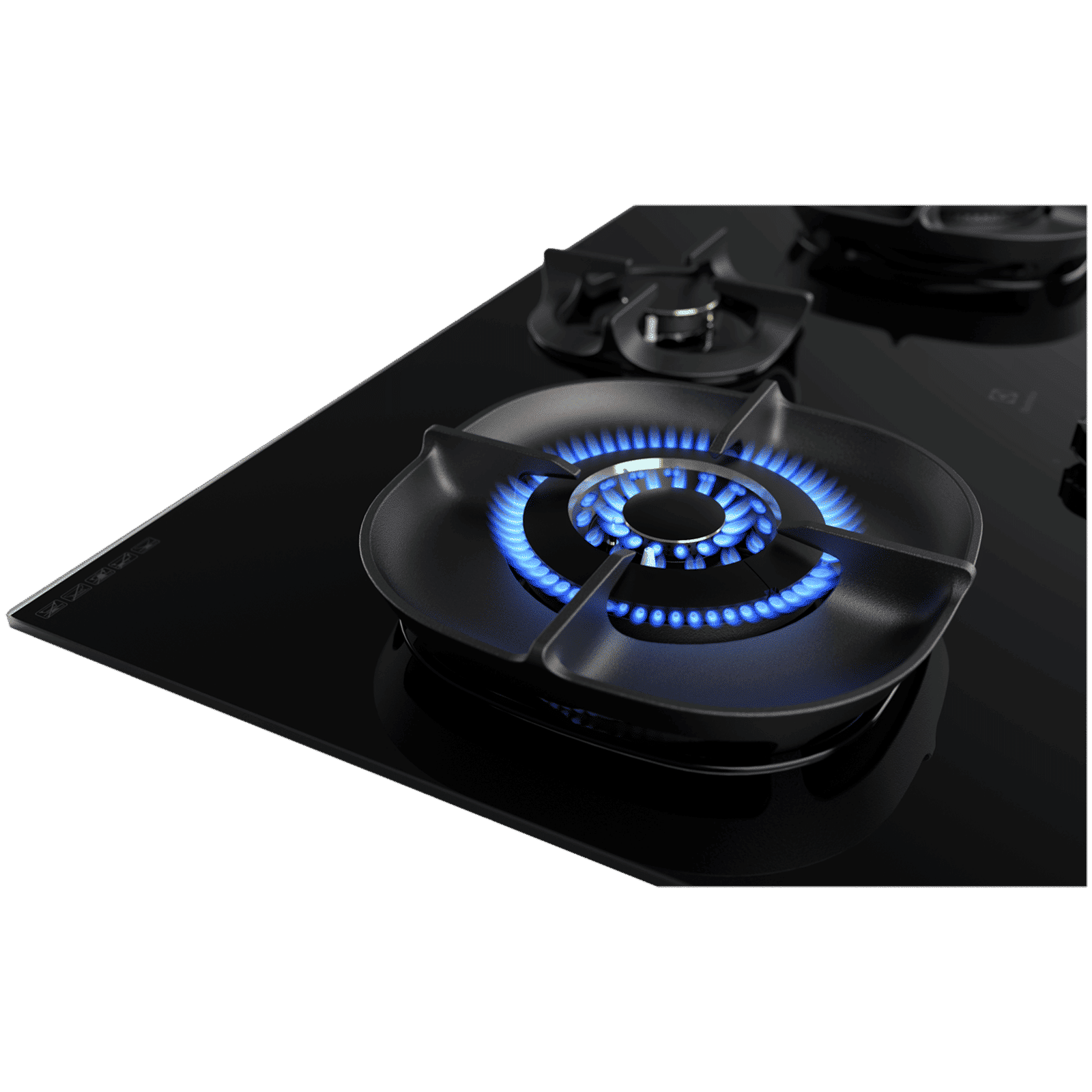 Electrolux UltimateTaste 700 Glass Top 3 Burner Automatic Hob (Cast Iron Pan Supports, Black Glass)_4