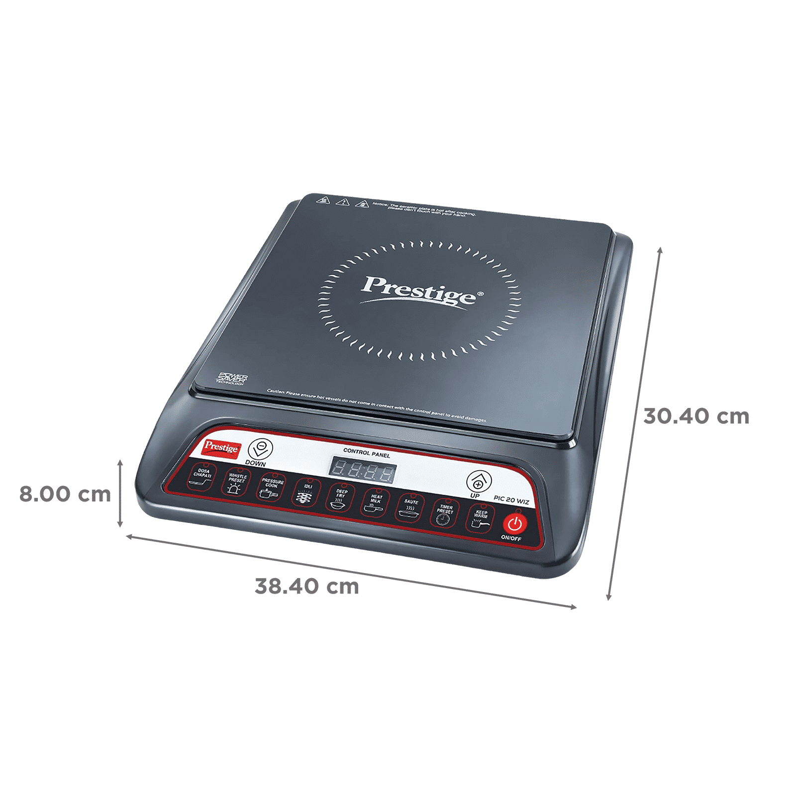 Prestige PIC 20 WIZ 1600W Induction Cooktop with 7 Preset Menus_2