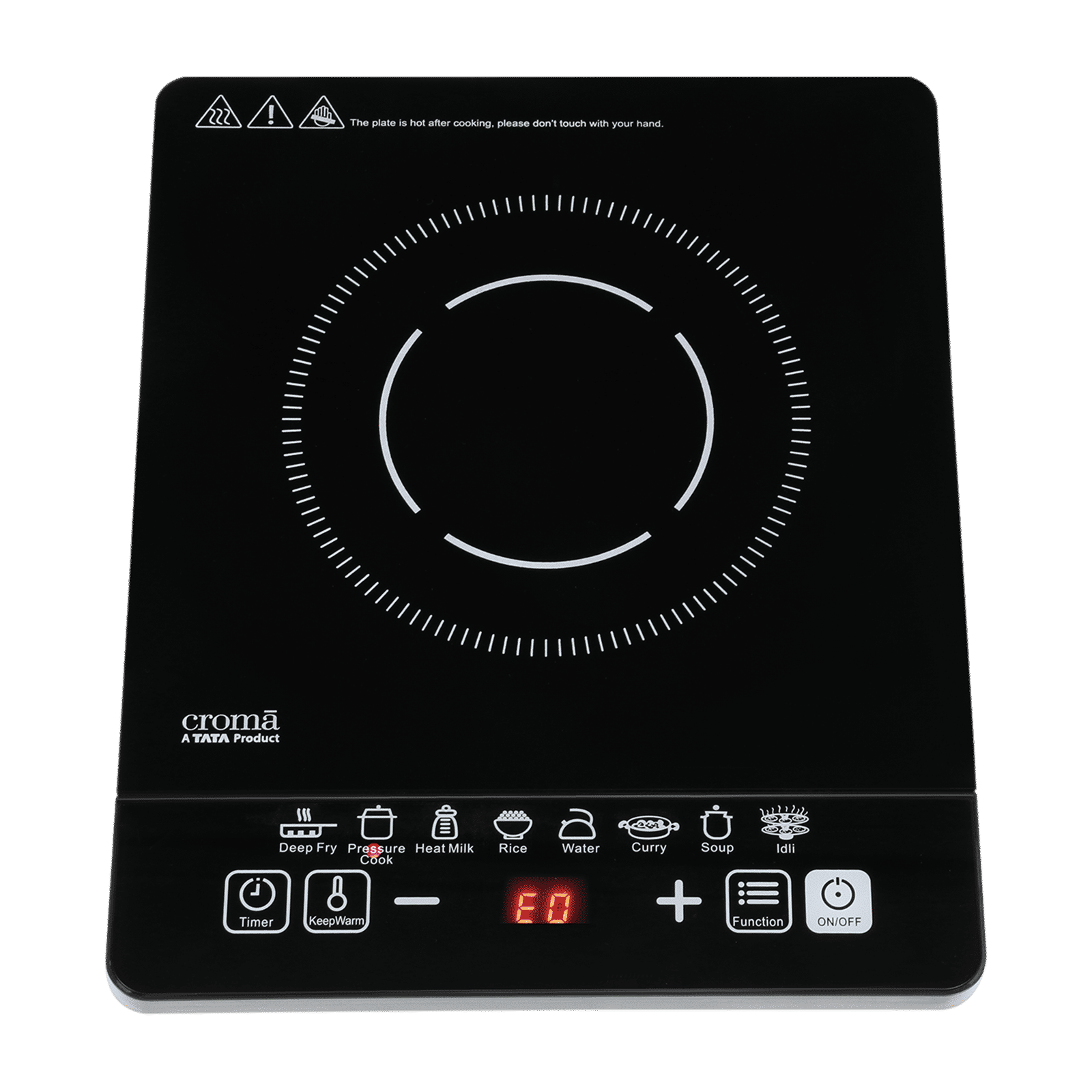 Croma 1600W Single Induction Cooktop with 8 Preset Menu_1