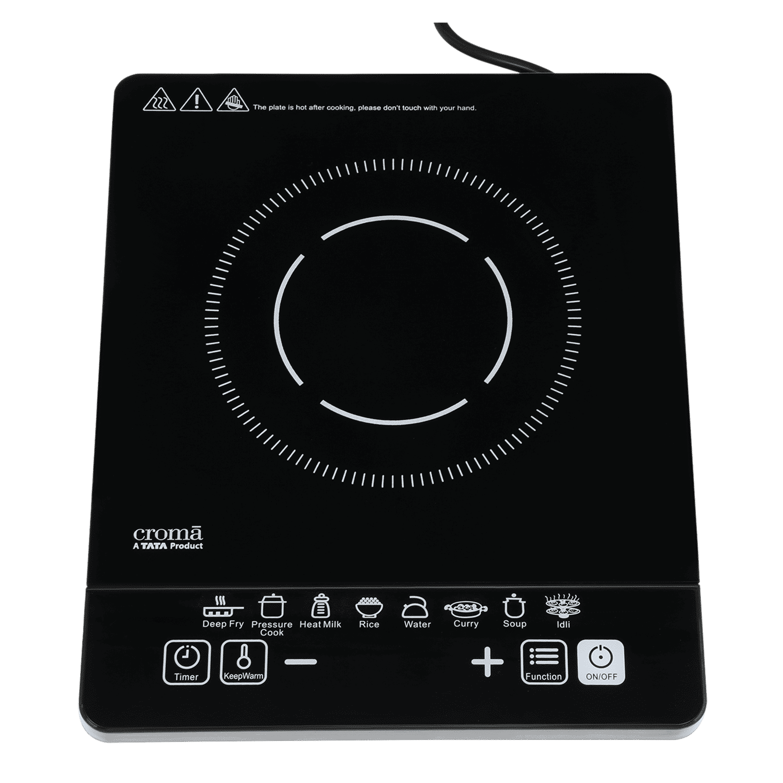 Croma 1600W Single Induction Cooktop with 8 Preset Menu_9