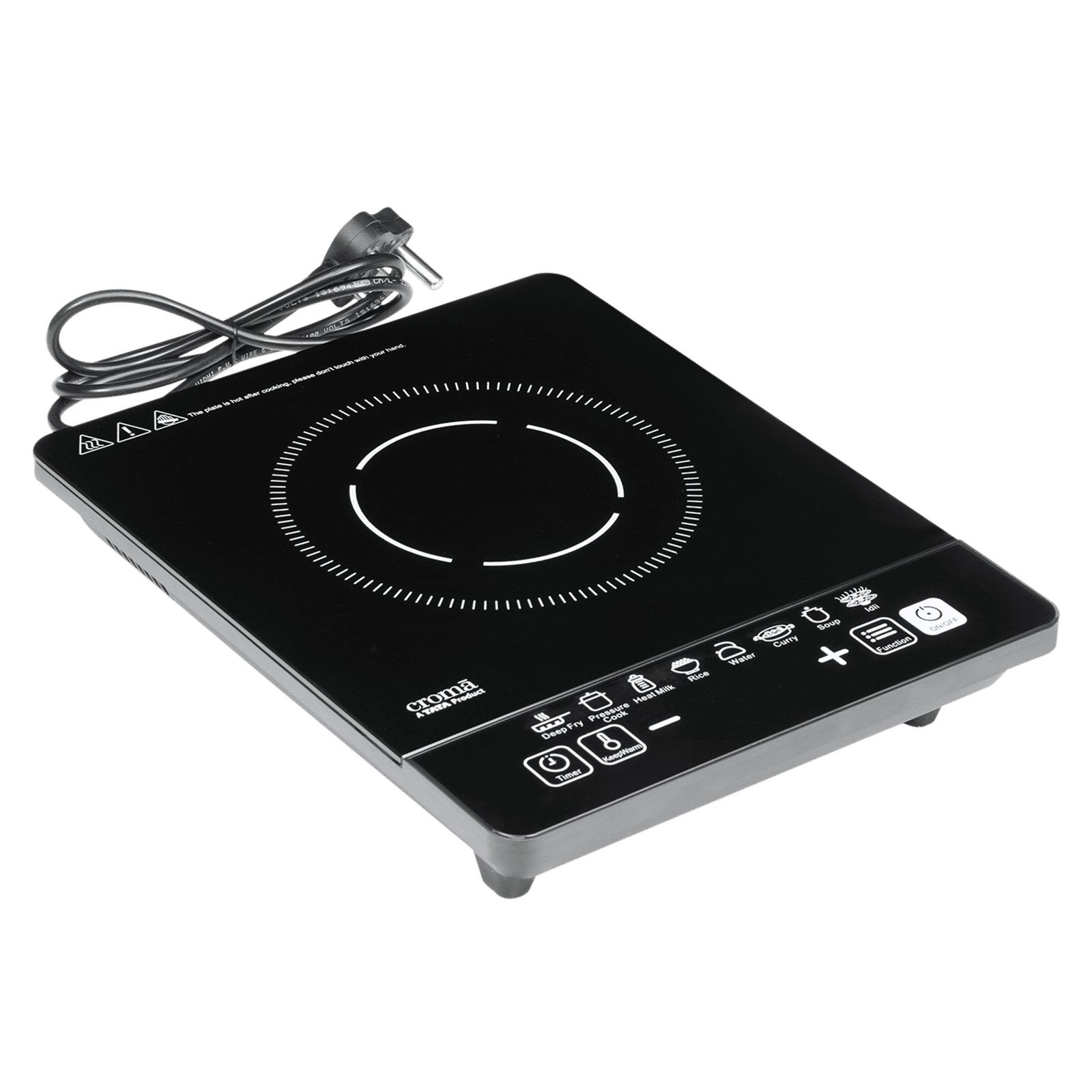Croma 1600W Single Induction Cooktop with 8 Preset Menu_4