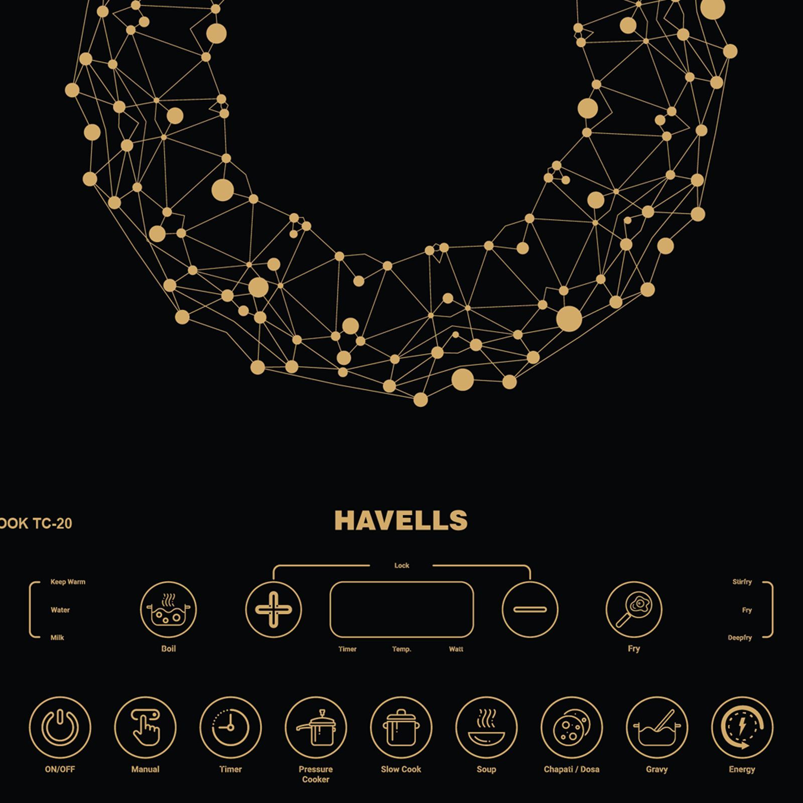 HAVELLS Evo Cook TC20 2000W Induction Cooktop with 8 Preset Modes HAVELLS Evo Cook TC20 2000W Induction Cooktop with 8 Preset Modes_6