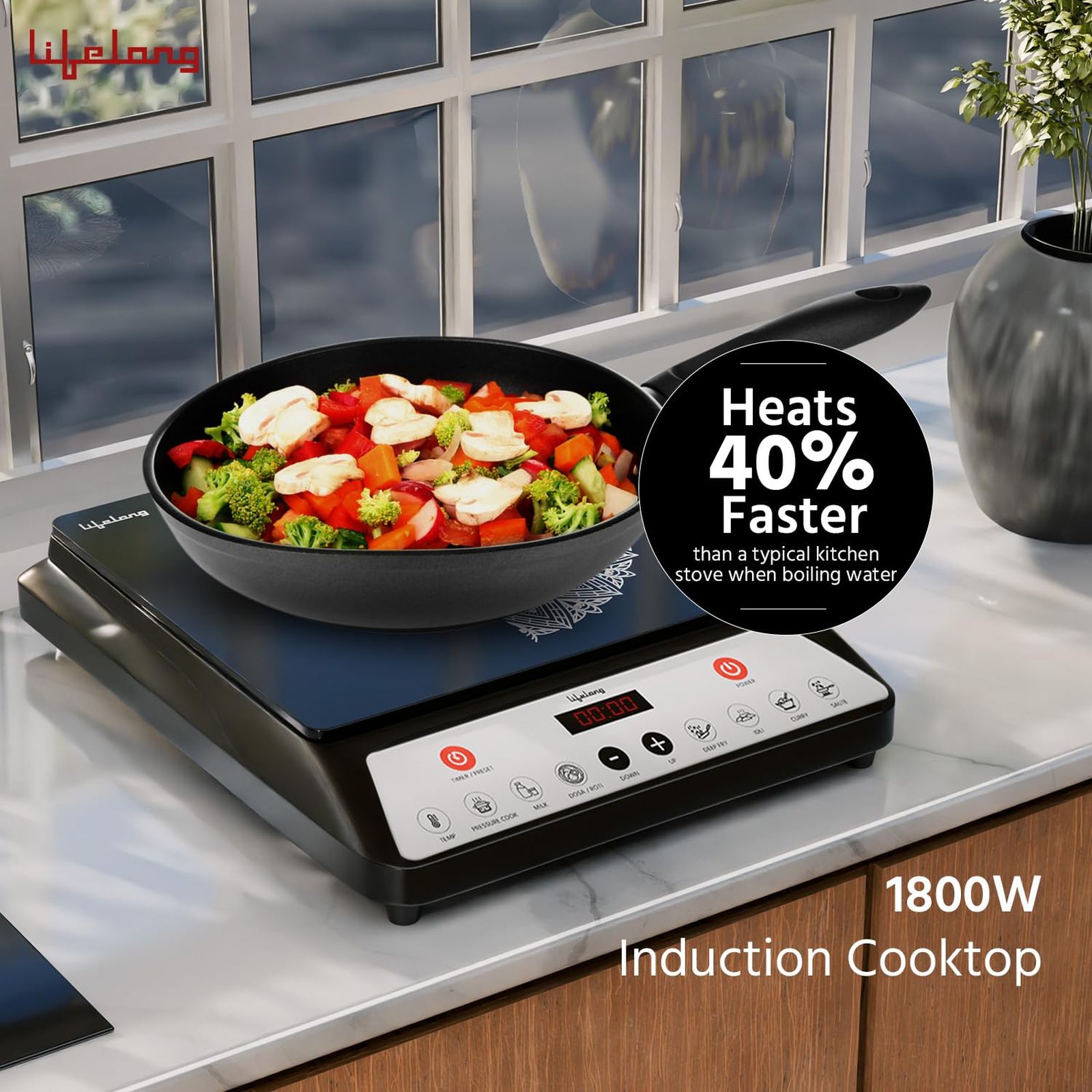 Lifelong LLIC100 1800W Induction Cooktop with 7 Preset Menus_6