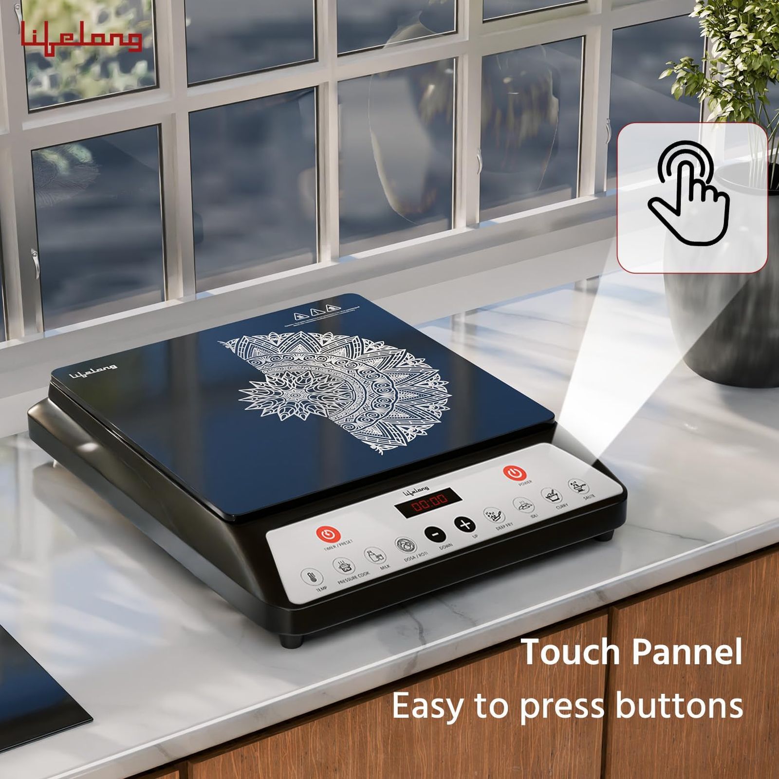 Lifelong LLIC100 1800W Induction Cooktop with 7 Preset Menus_4