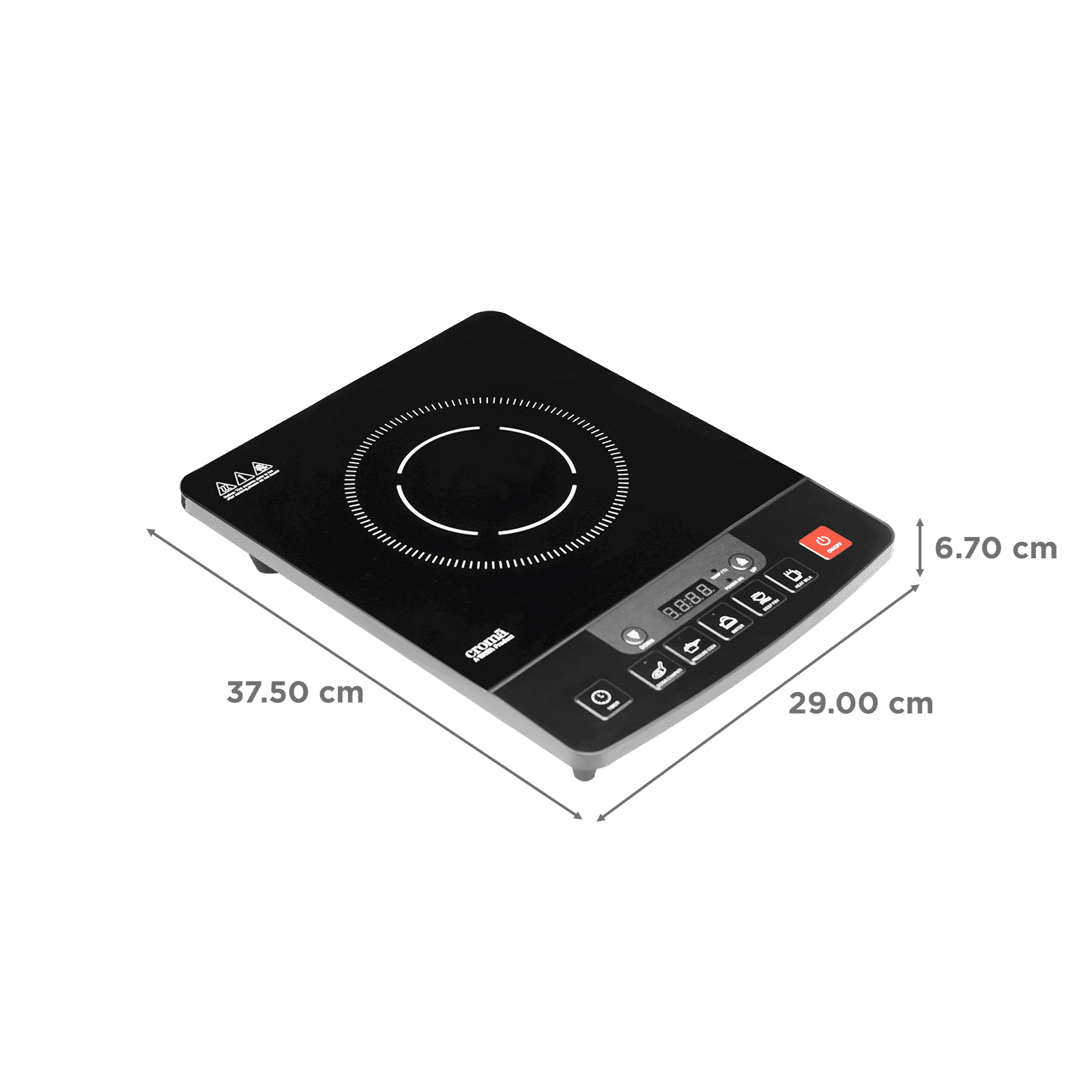Croma 1600W Induction Cooktop with 5 Preset Menus Croma 1600W Induction Cooktop with 5 Preset Menus_2