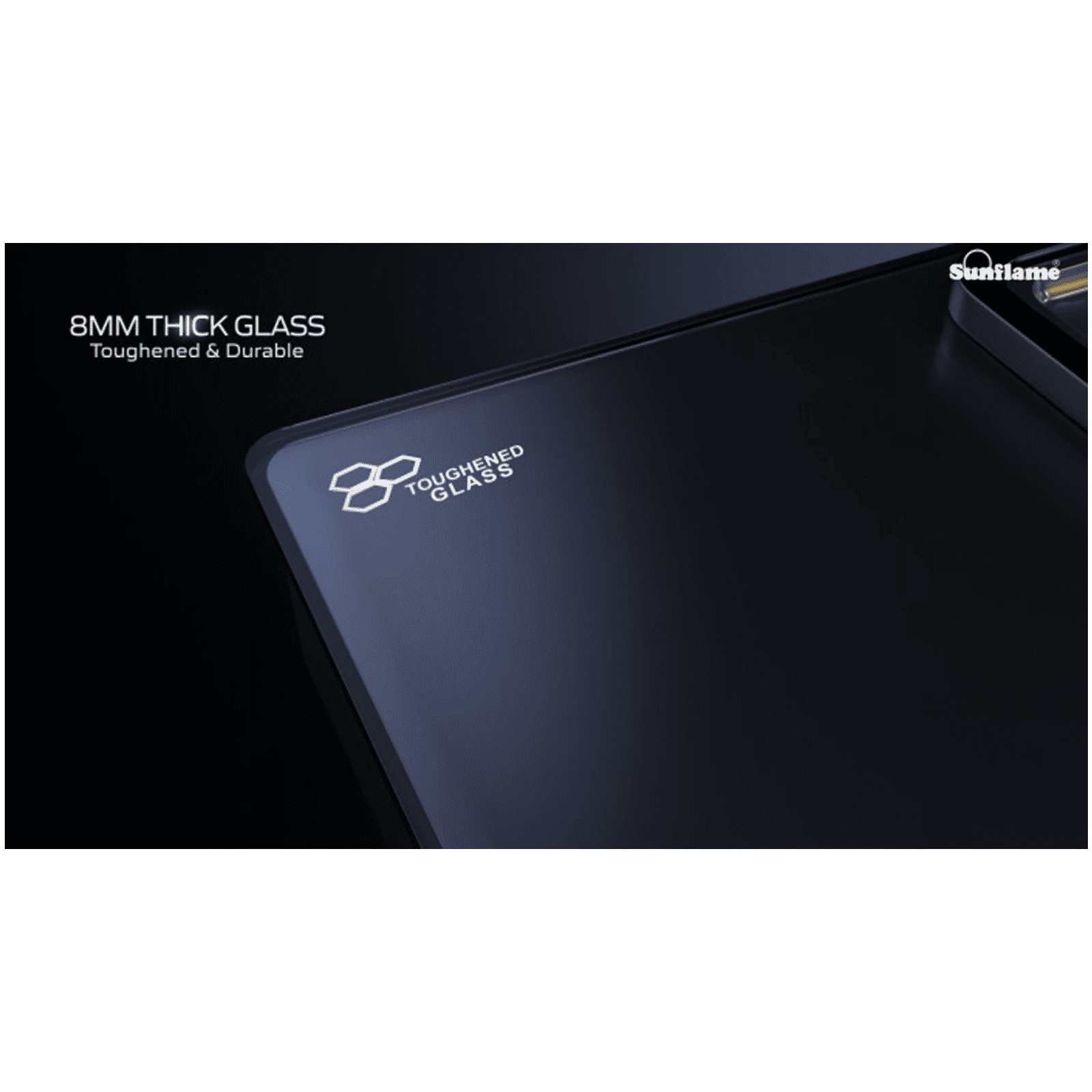 Sunflame Solitaire Tempered Glass Top 3 Burner Manual Gas Stove (Forged Brass Burners, Black)_6