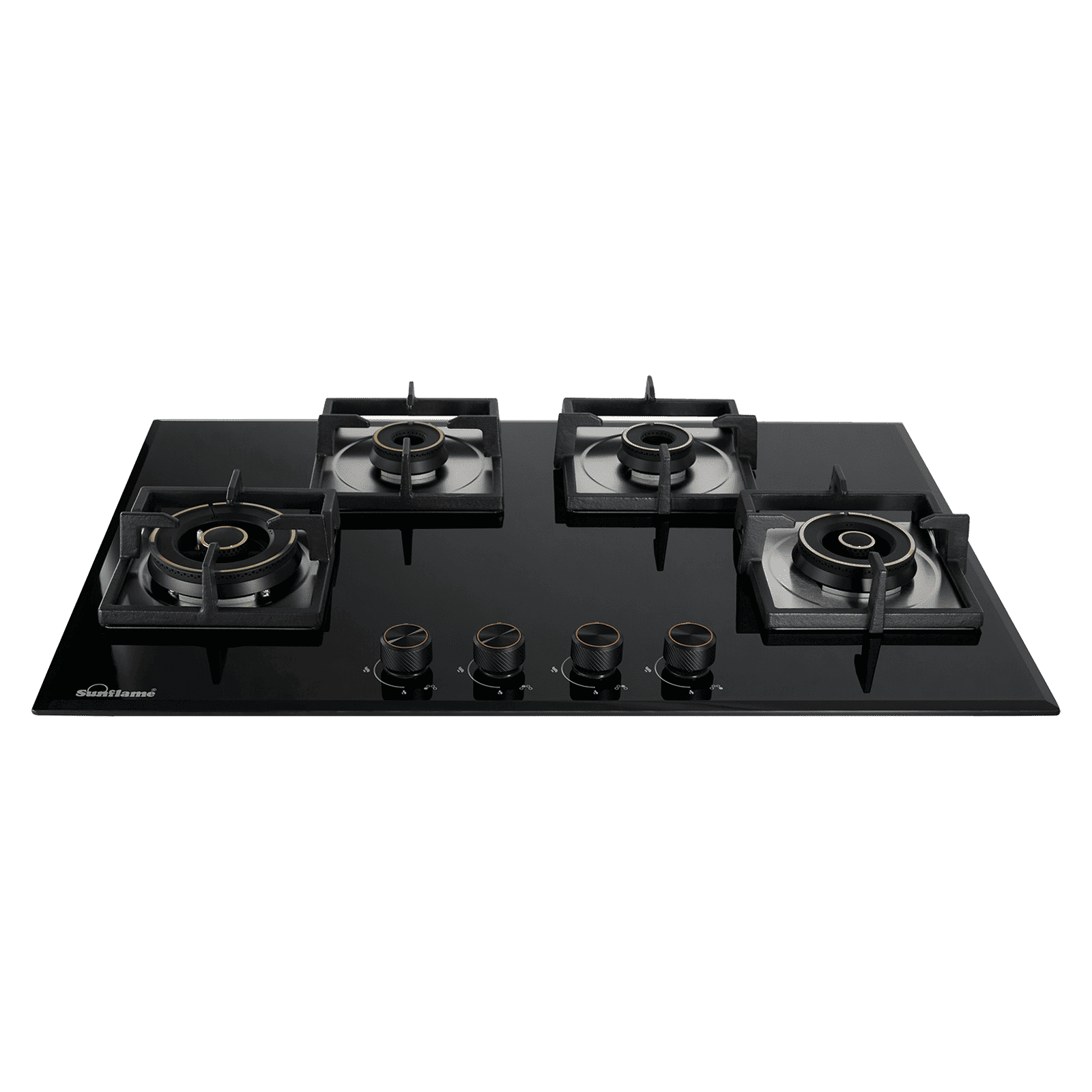 Sunflame SFM-478 BCS Tempered Glass Top 4 Burner Automatic Hob (Cast Iron Pan Supports, Black)_7