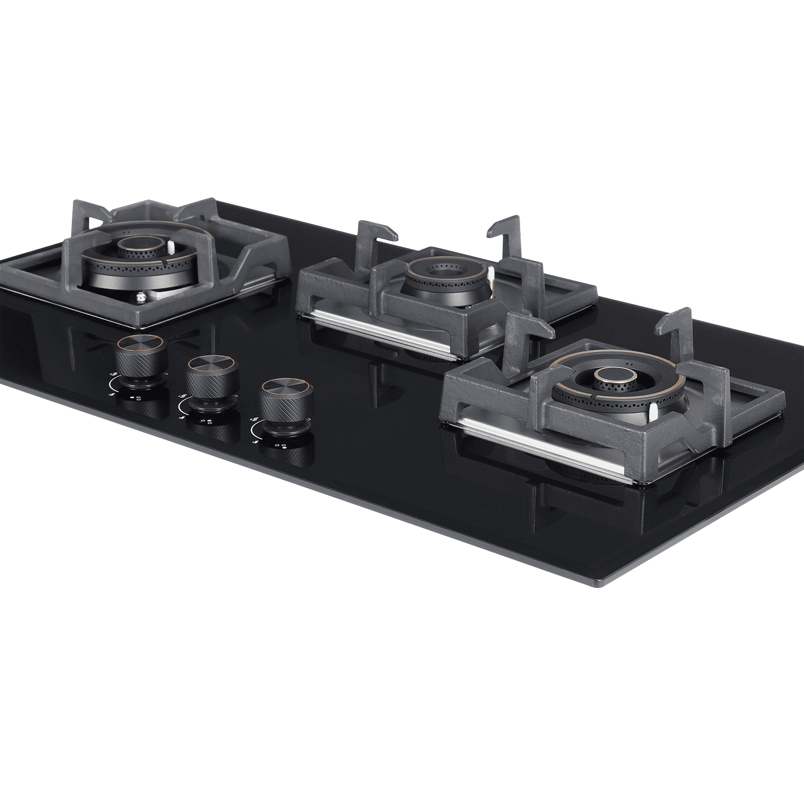 Sunflame SFM-378 BCS Toughened Glass Top 3 Burner Automatic Hob (Cast Iron Pan Supports, Black)_7