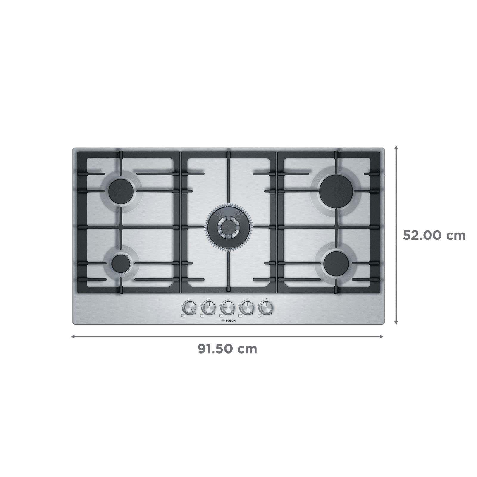 BOSCH Series 6 5 Burner Automatic Hob (Flame Failure Safety Device, Stainless Steel)_2