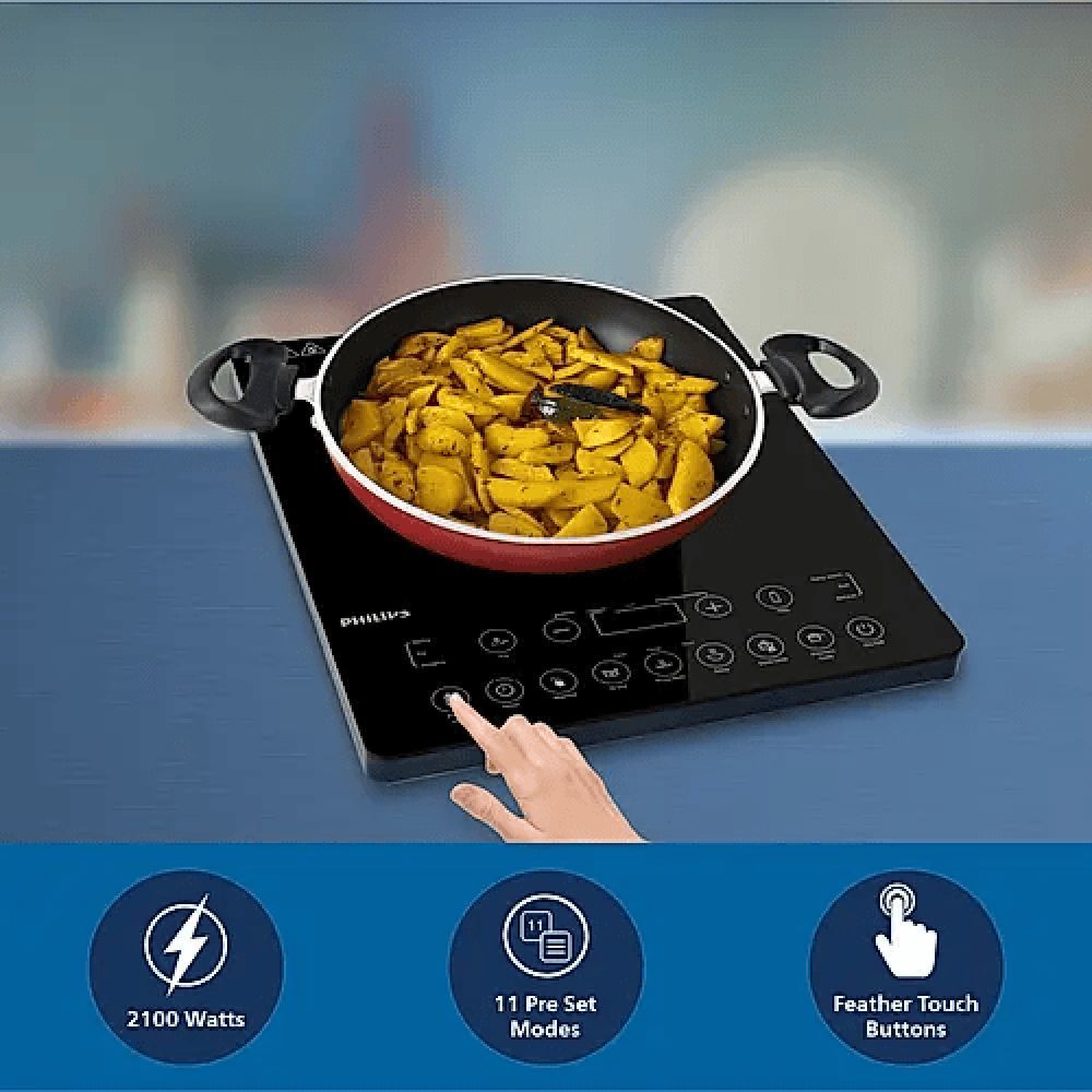 PHILIPS 2100W Induction Cooktop with 11 Preset Menus_8