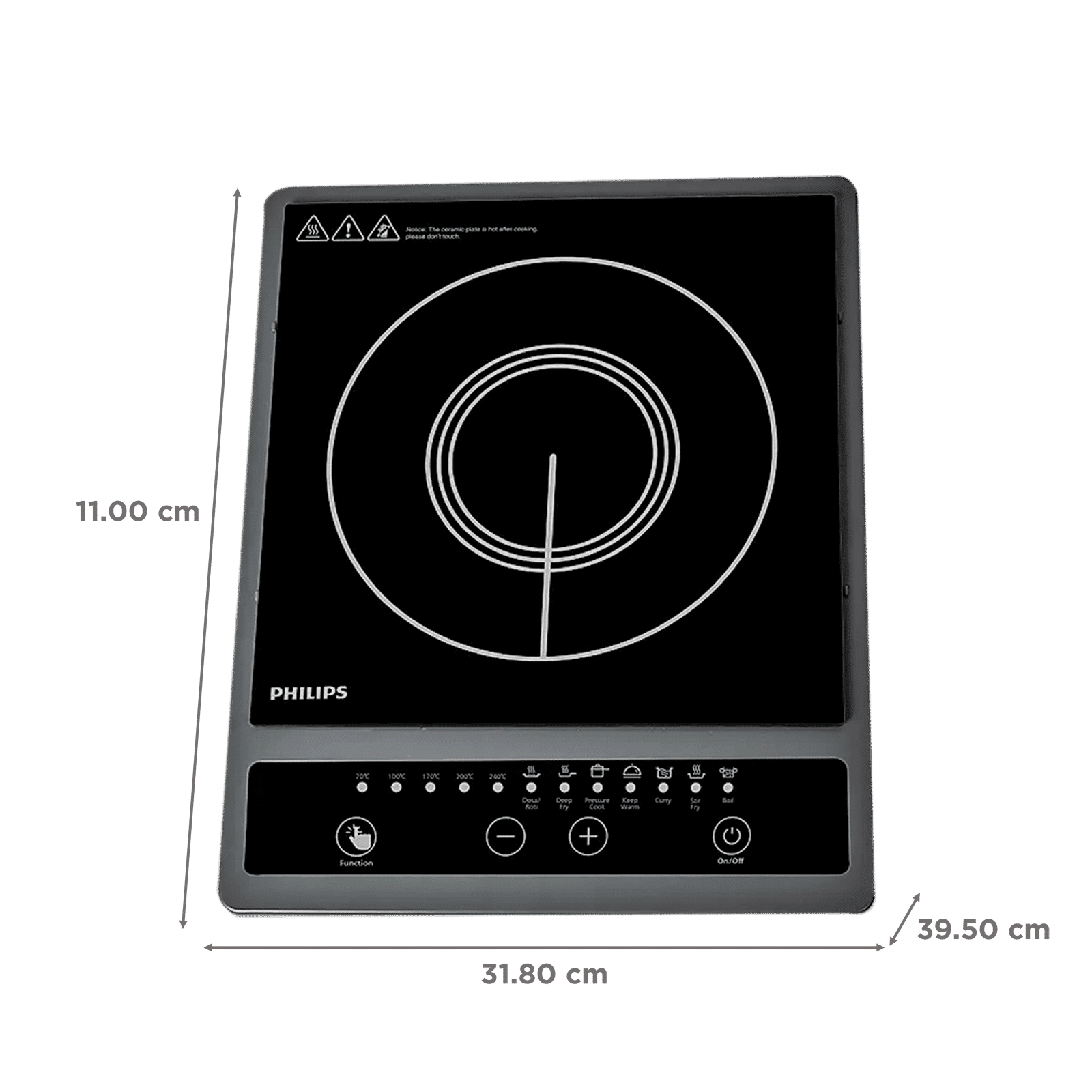 PHILIPS 1300W Induction Cooktop with 7 Preset Menus _2