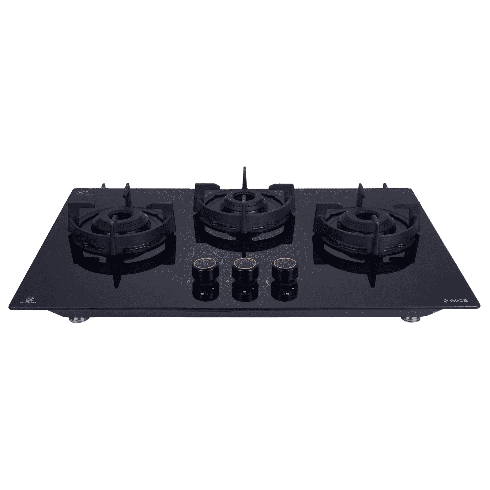 elica FLEXI 360 LOTUS IND HD BRASS Toughened Glass Top 3 Burner Automatic Hob (Cast Iron Grid, Black) elica FLEXI 360 LOTUS IND HD BRASS Toughened Glass Top 3 Burner Automatic Hob (Cast Iron Grid, Black)_1