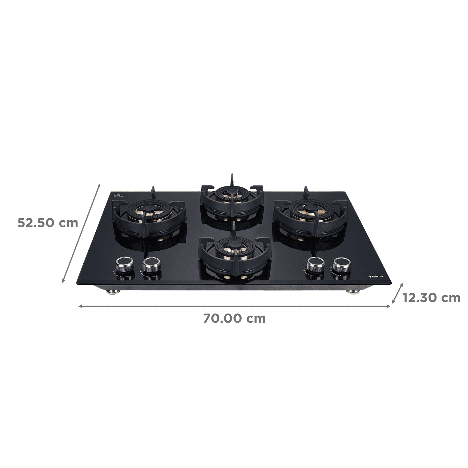 elica FLEXI DFS FB MFC 4B 70 DX FFD Glass Top 4 Burner Automatic Hob (Flame Failure Device, Black)_2