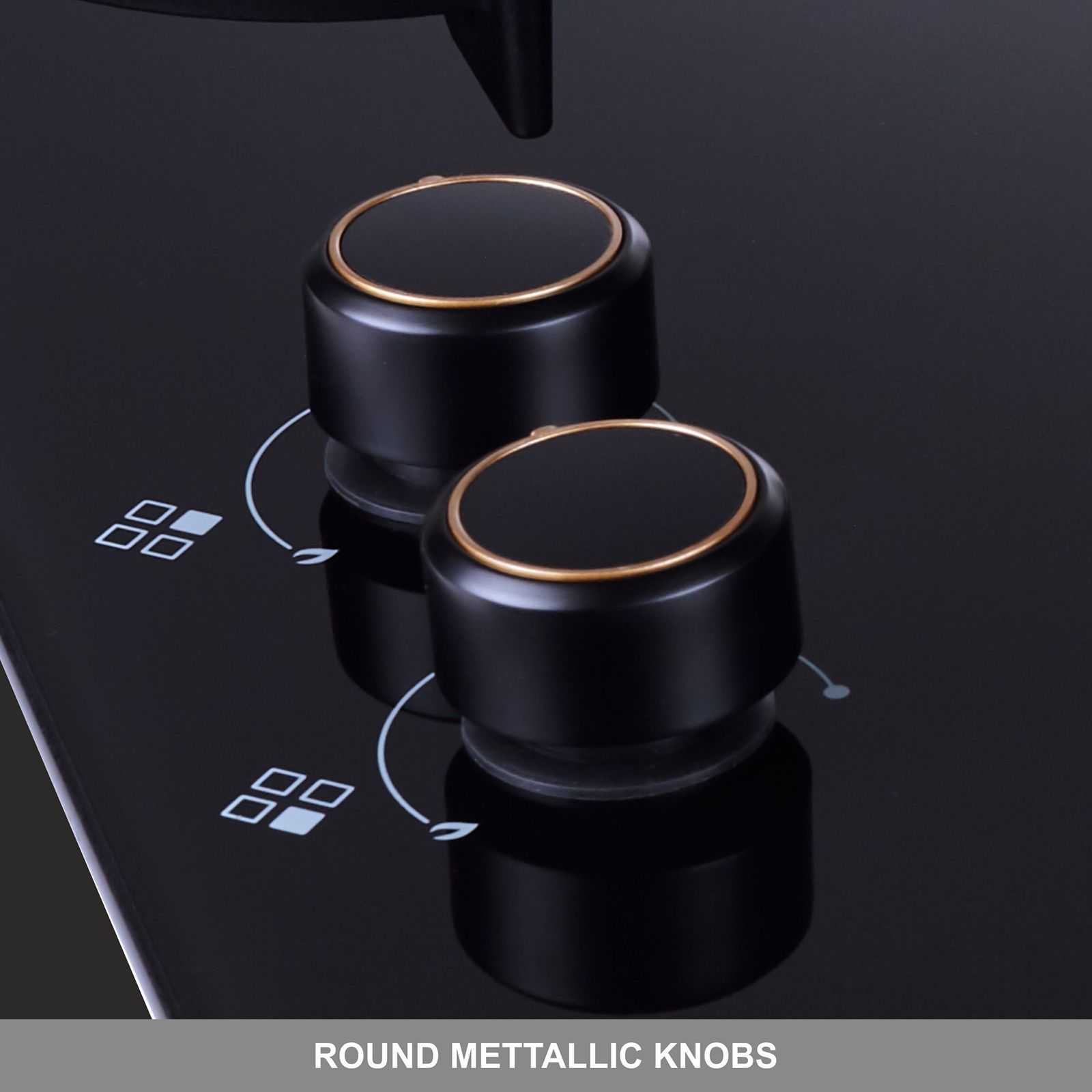 elica FLEXI DFS AB 3B 60 DX Glass Top 3 Burner Automatic Hob (Cast Iron Pan Support with Heat Guard, Black)_5