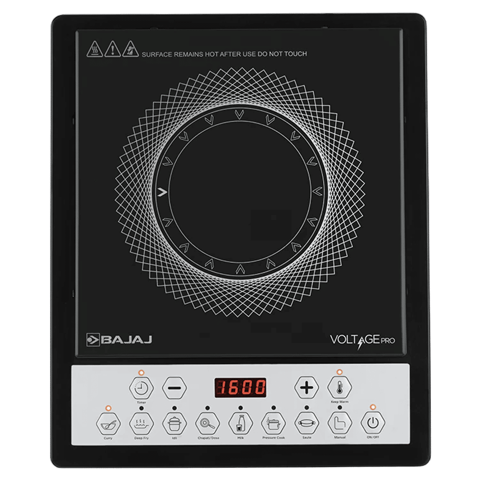 BAJAJ 160TS Neo 1600W Induction Cooktop with 9 Preset Menus BAJAJ 160TS Neo 1600W Induction Cooktop with 9 Preset Menus_1