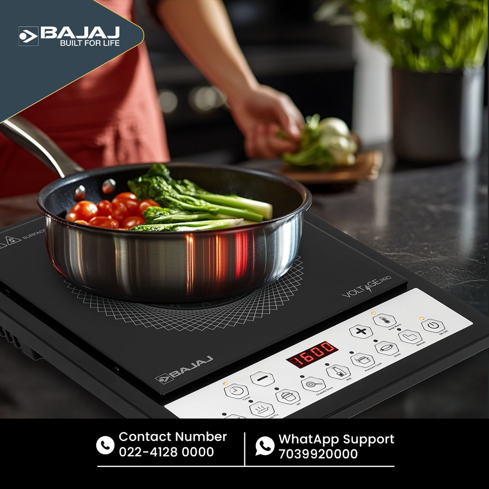 BAJAJ 160TS Neo 1600W Induction Cooktop with 9 Preset Menus BAJAJ 160TS Neo 1600W Induction Cooktop with 9 Preset Menus_12