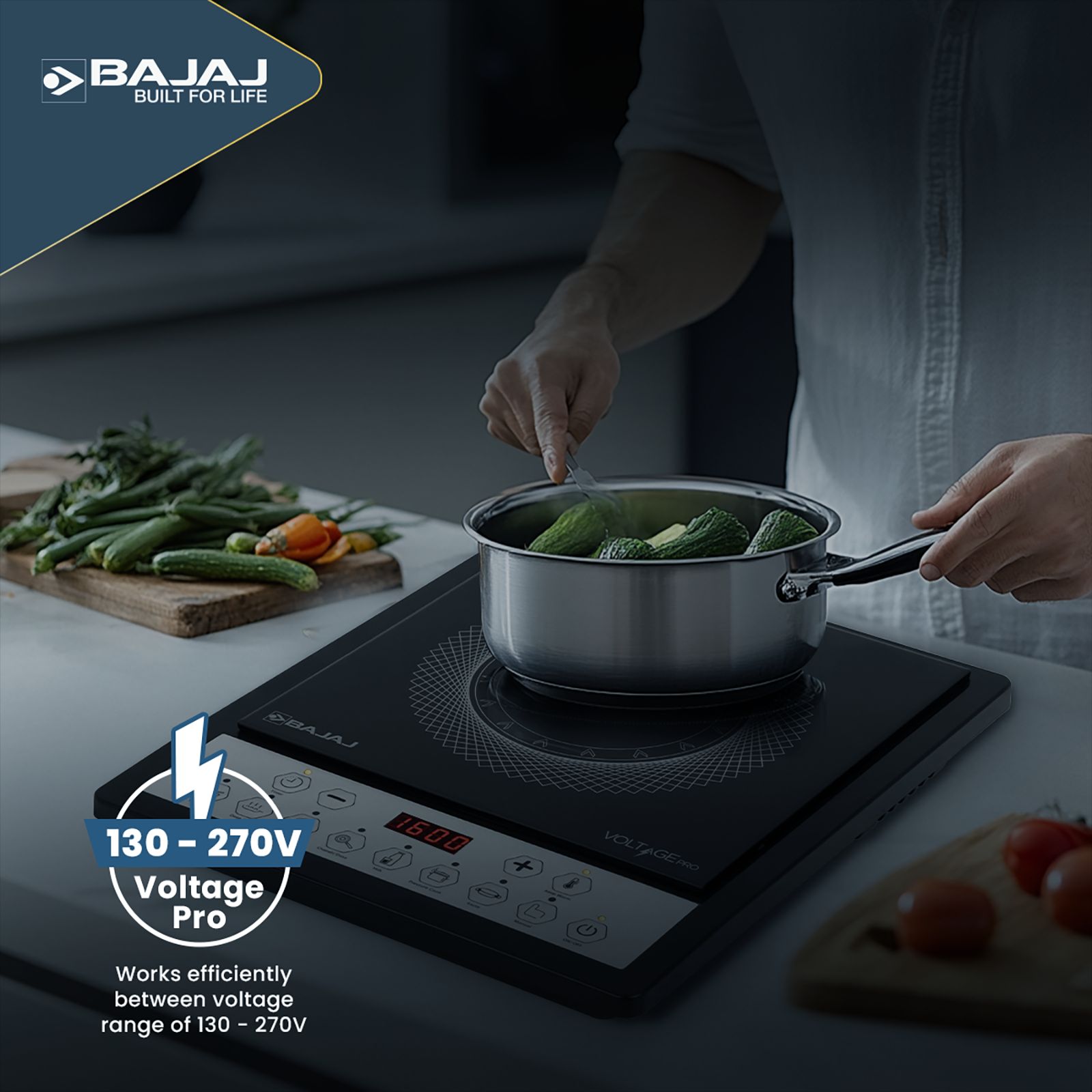 BAJAJ 160TS Neo 1600W Induction Cooktop with 9 Preset Menus BAJAJ 160TS Neo 1600W Induction Cooktop with 9 Preset Menus_8