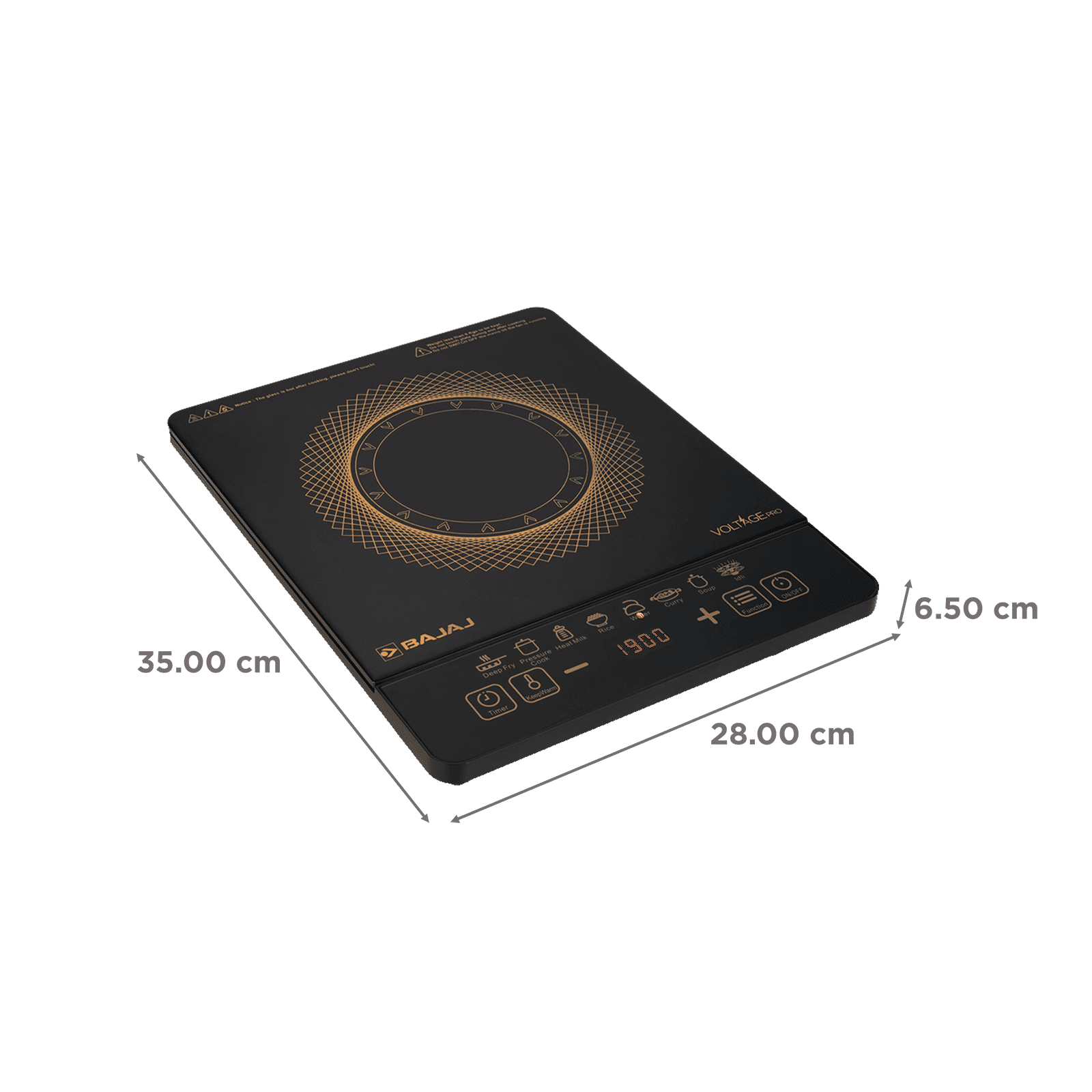 BAJAJ ICX 190FS 1900W Induction Cooktop with 9 Preset Menus BAJAJ ICX 190FS 1900W Induction Cooktop with 9 Preset Menus_2