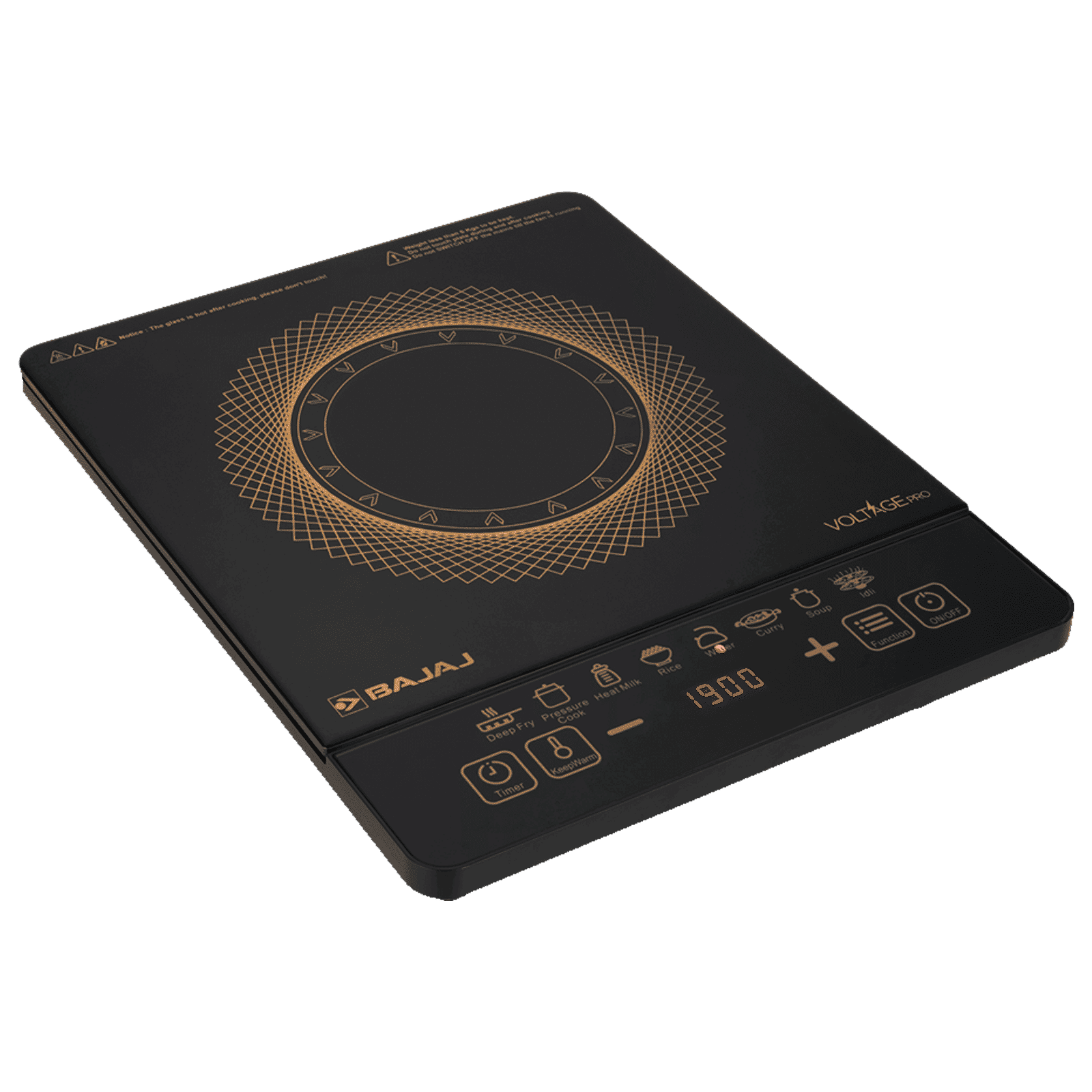 BAJAJ ICX 190FS 1900W Induction Cooktop with 9 Preset Menus BAJAJ ICX 190FS 1900W Induction Cooktop with 9 Preset Menus_4