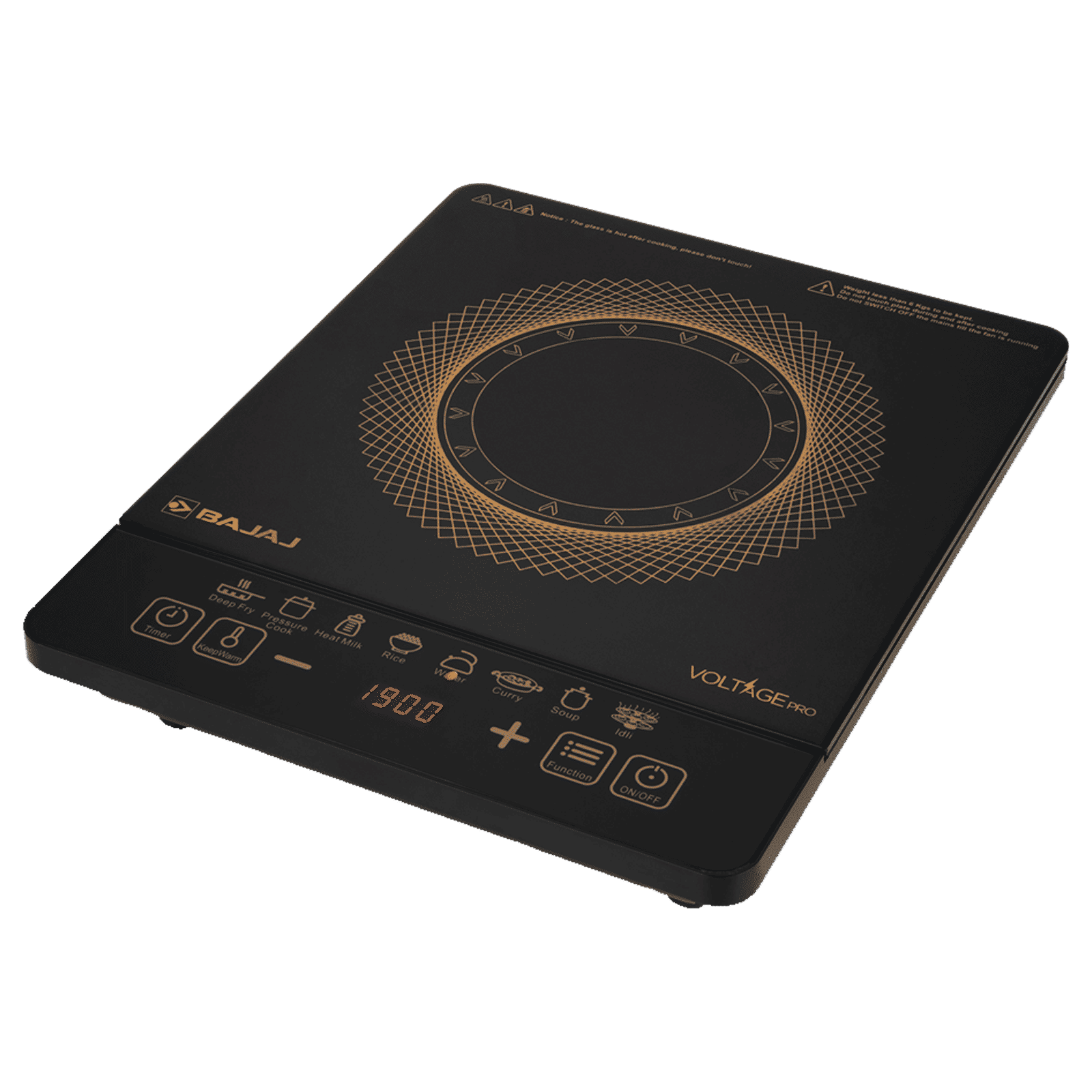 BAJAJ ICX 190FS 1900W Induction Cooktop with 9 Preset Menus BAJAJ ICX 190FS 1900W Induction Cooktop with 9 Preset Menus_5