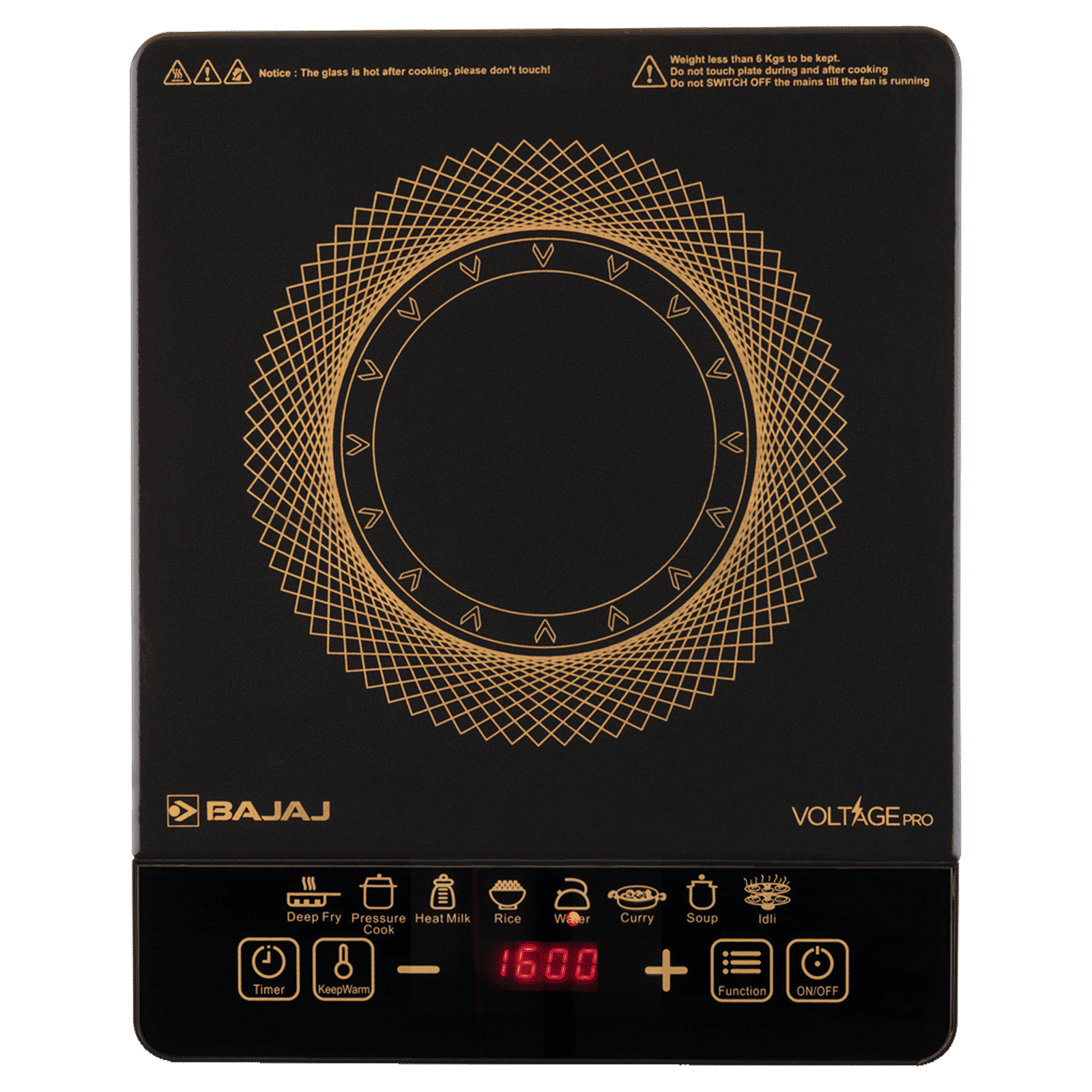 BAJAJ ICX 190FS 1900W Induction Cooktop with 9 Preset Menus BAJAJ ICX 190FS 1900W Induction Cooktop with 9 Preset Menus_1